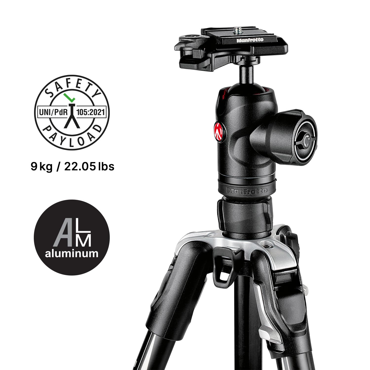 Trípode Manfrotto Negro de Viaje Avanzado