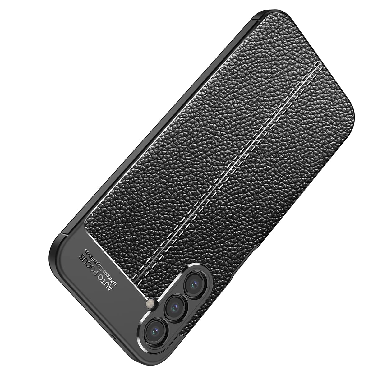DABUNA Funda para Samsung Galaxy A14 5G Case Carcasa Uso Rudo Protector de Cámara Duradero Suave Similar Cuero Protector Cover (Negro)