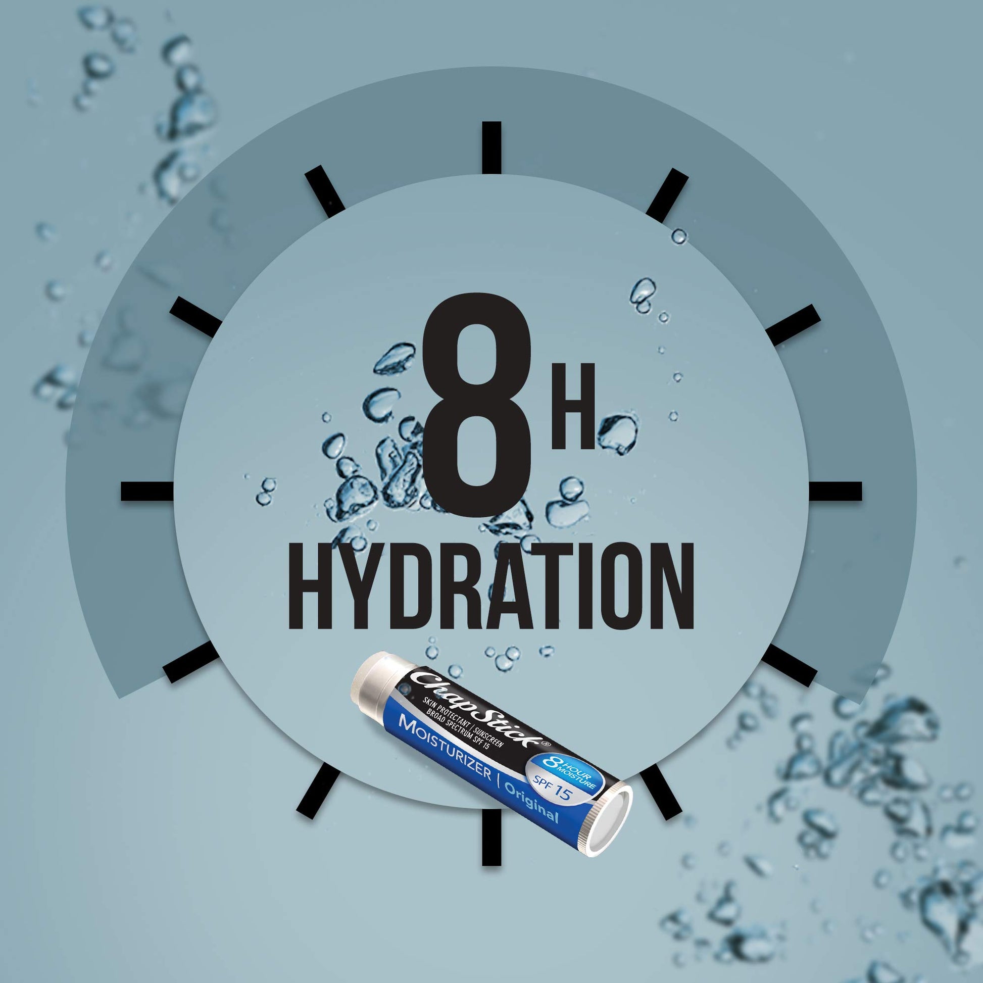 ChapStick Hidratante (sabor original, 0.25 onzas, 3 varillas) tubo de bálsamo labial, protector de piel, cuidado de labios, SPF 15, paquete de 12 (36 unidades)