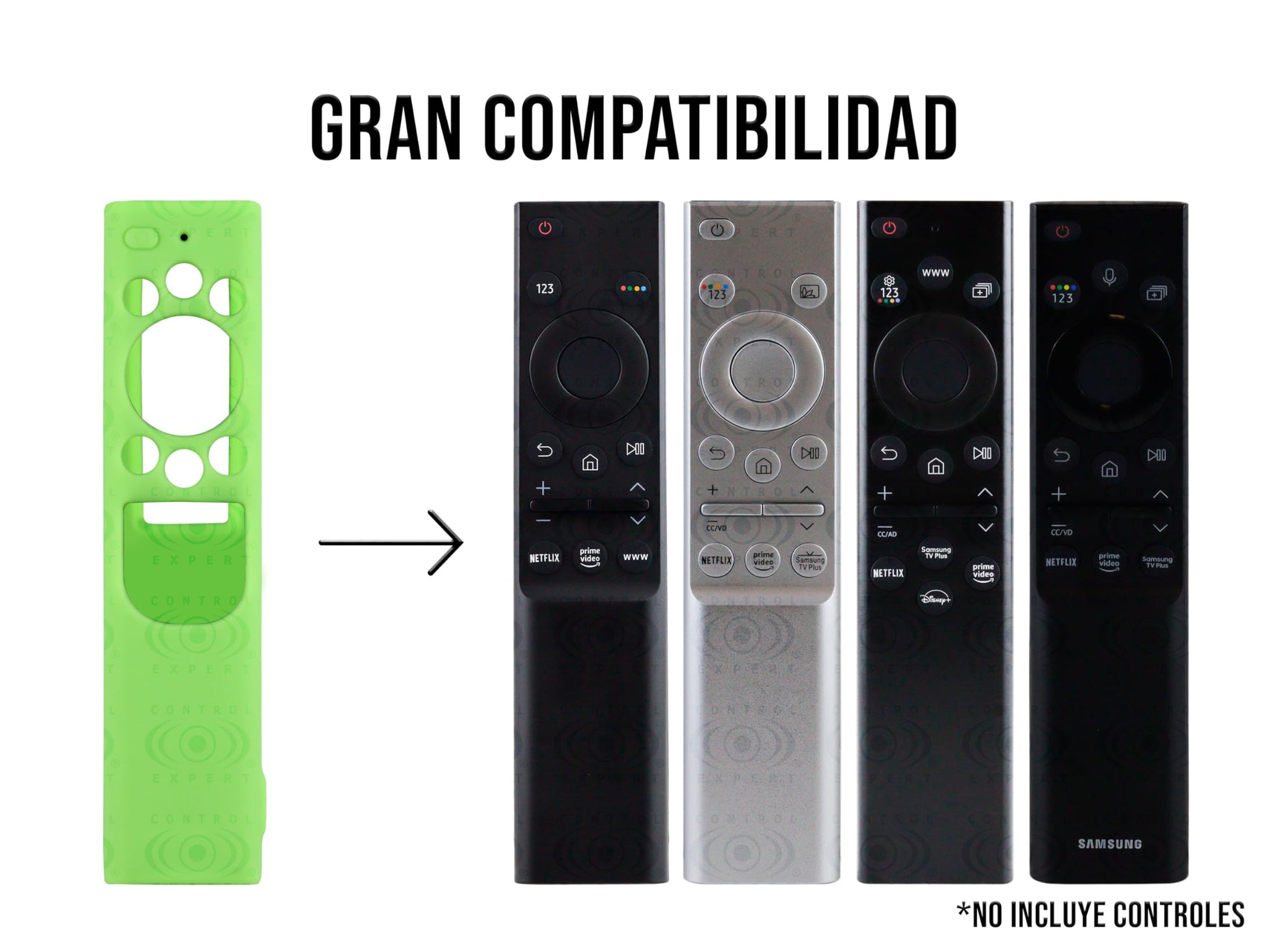 CONTROL EXPERT Funda para Control Samsung 4k Case Panel Solar Smart TV Pantalla Bn59-01363a, Bn59-01385d, Bn59-01357a Silicon Protector (Verde)