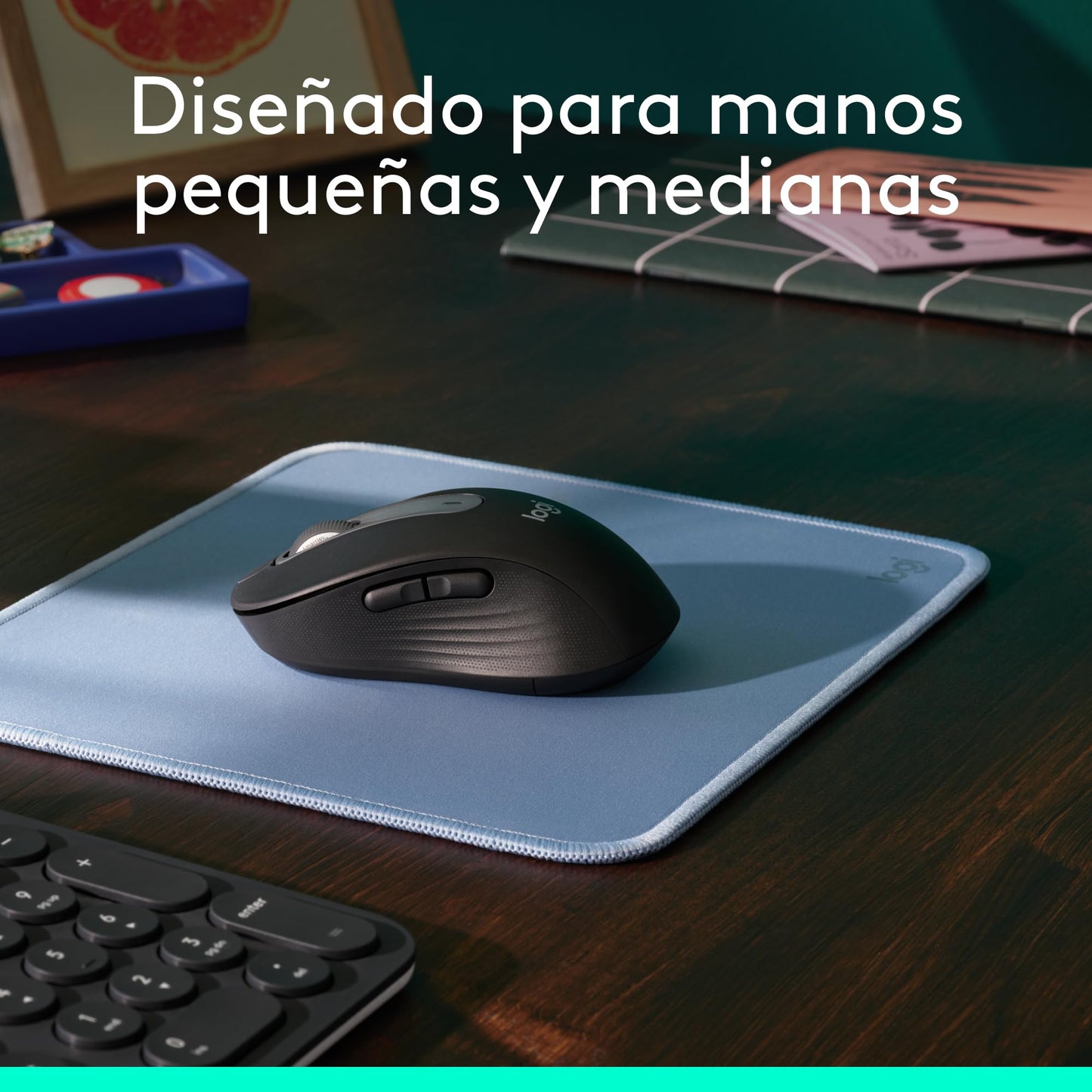 Logitech Signature M650 Mouse inalámbrico - para Manos pequeñas y Medianas, 2 años de batería, Clicks silenciosos, Botones Personalizables, Bluetooth, PC/Mac/multidispositivo/Chromebook - Grafito