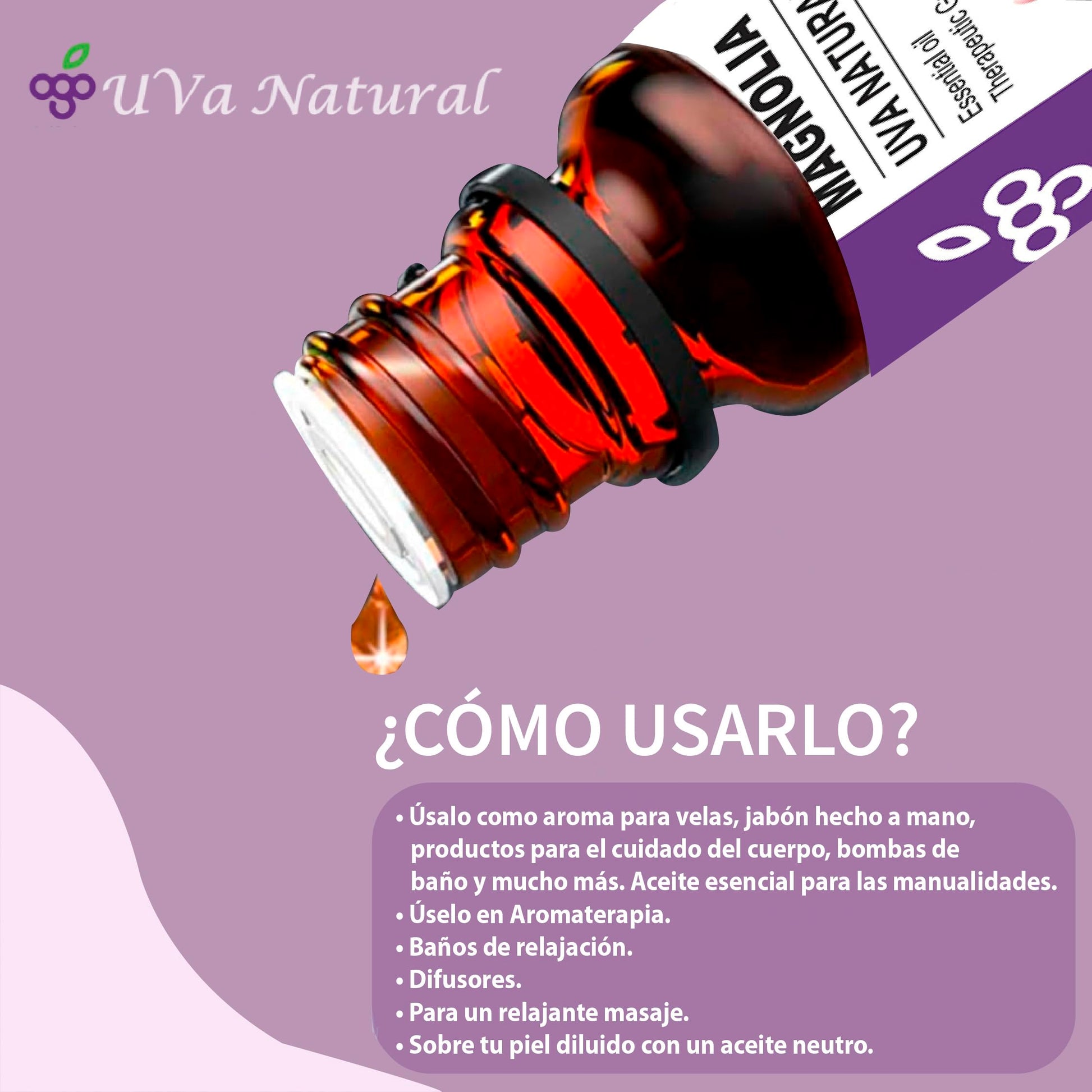 Aceite Esencial UVA NATURAL Magnolia aromaterapia