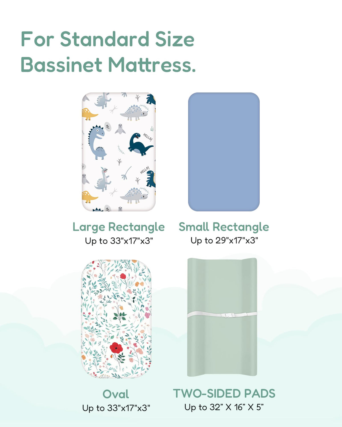 TOTCHILL - Funda para cambiador de pañales para niñas y niños, fundas para cambiador de pañales para bebé, se adapta a cambiadores estándar, paquete de 2