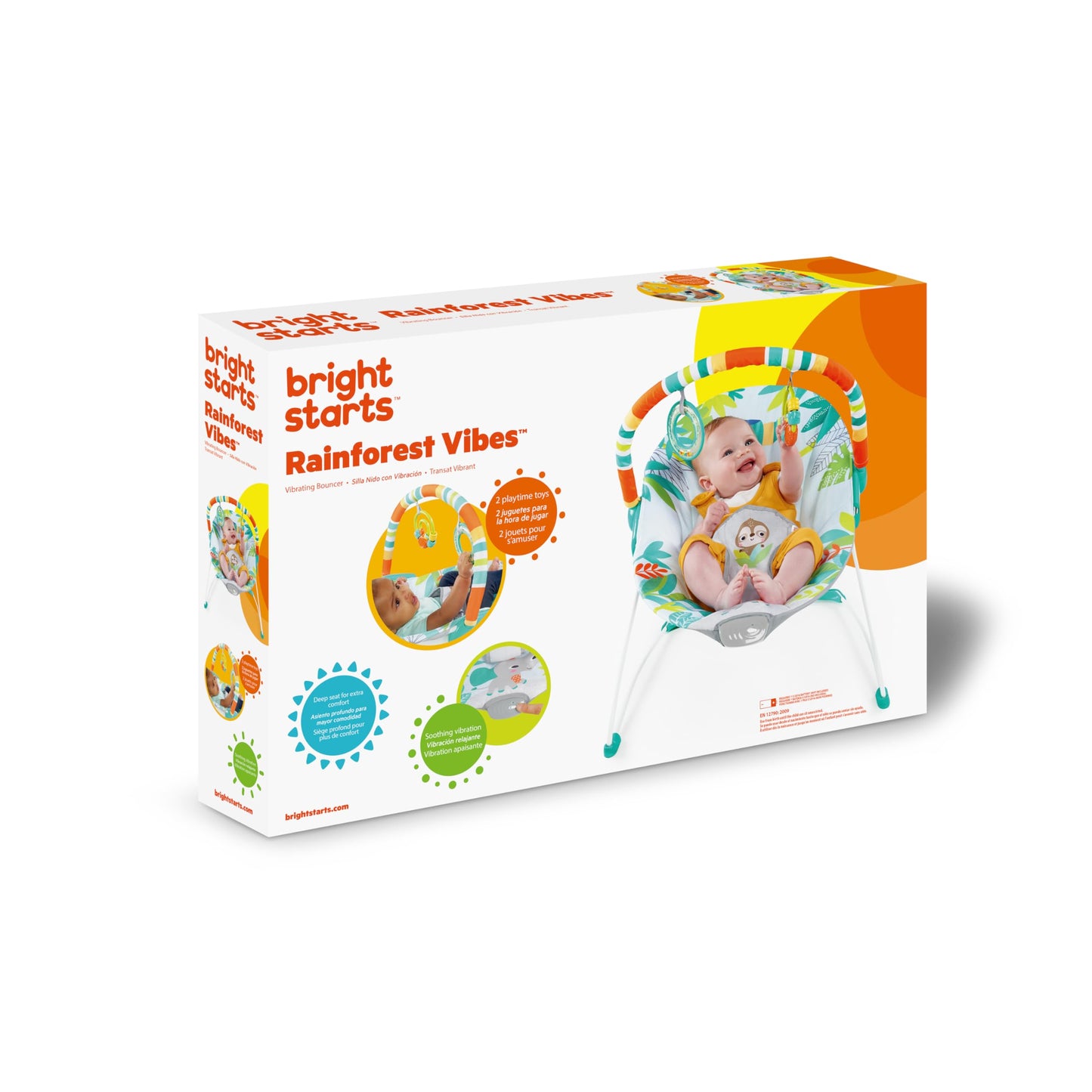 Bright Starts Asiento Fijo con Vibración para Bebés