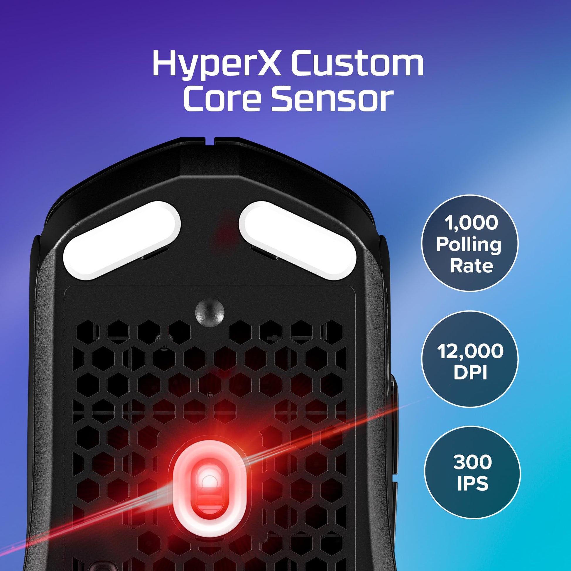 HyperX Mouse Pulsefire Haste 2 Core Inalámbrico - para Juegos/Gaming, Batería de Larga duración, Ligero, Sensor de núcleo Personalizado, Conectividad inalámbrica Dual, Negro (8R2E6AA)
