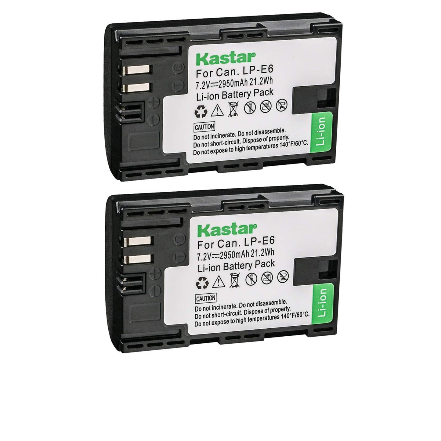 Batería Kastar para Canon LP-E6 LP-E6N EOS en Paquete Doble