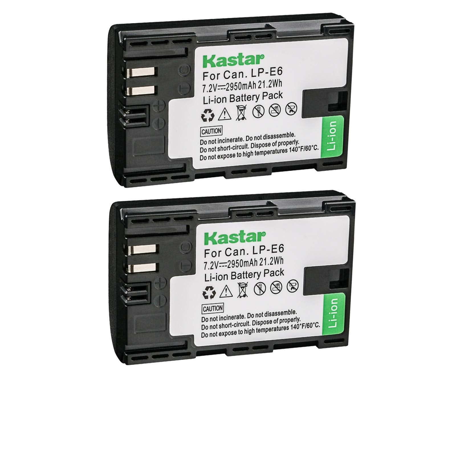 Batería Kastar para Canon LP-E6 LP-E6N EOS en Paquete Doble