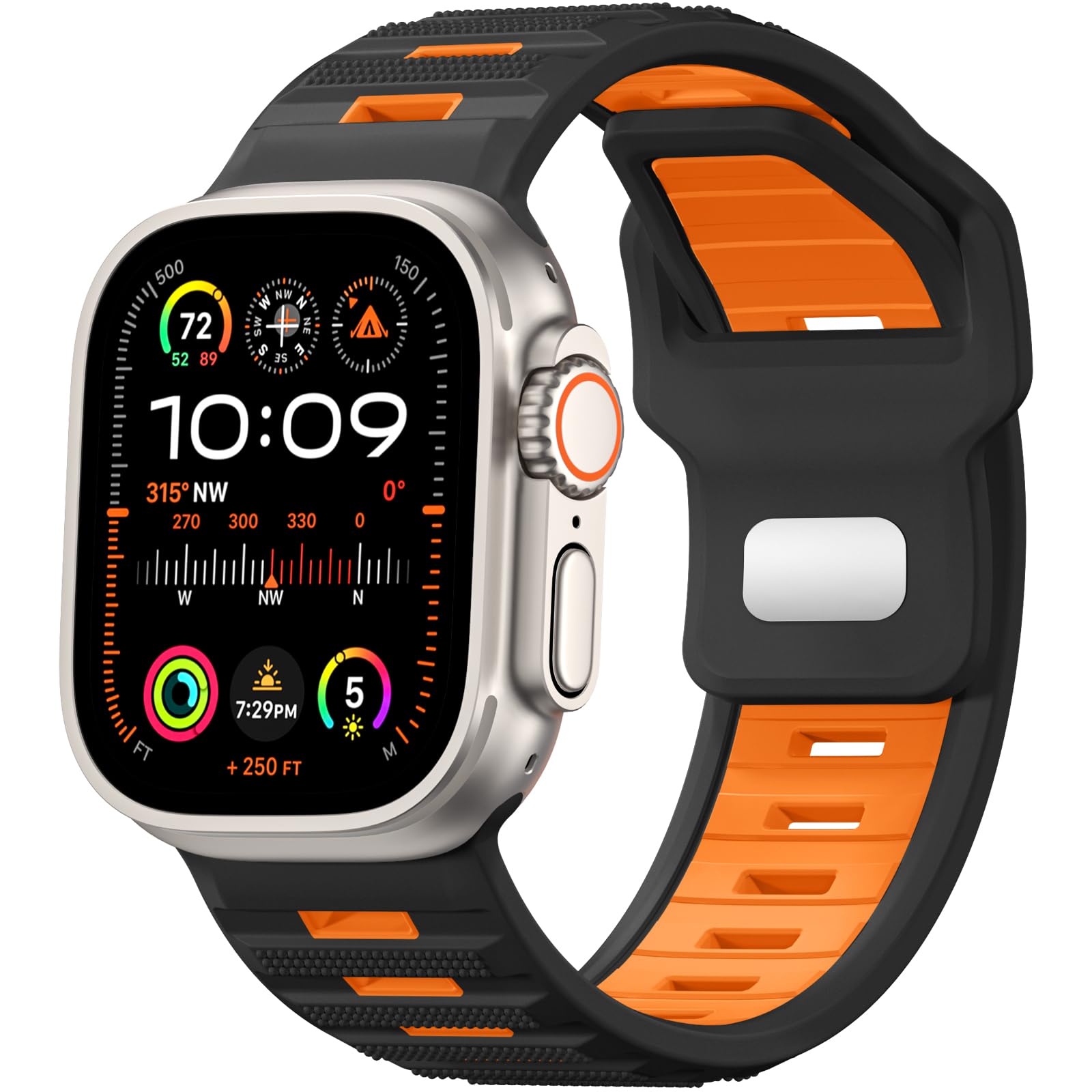 Correas Deportivas Vcegari Negras Compatibles con Apple Watch Ultra para Hombre