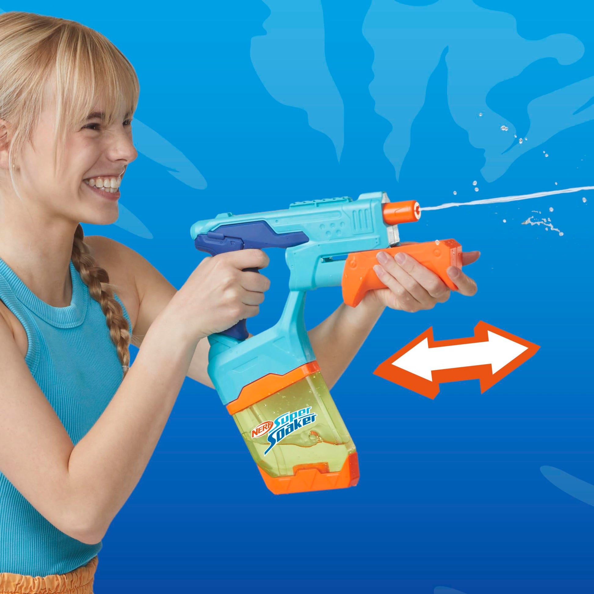 NERF Hasbro Super Soaker Pack Doble Dunk-Fill - Set de 2 lanzadores de Agua fáciles de llenar con Tanques de 300 ml - Juegos de Agua para niños y niñas