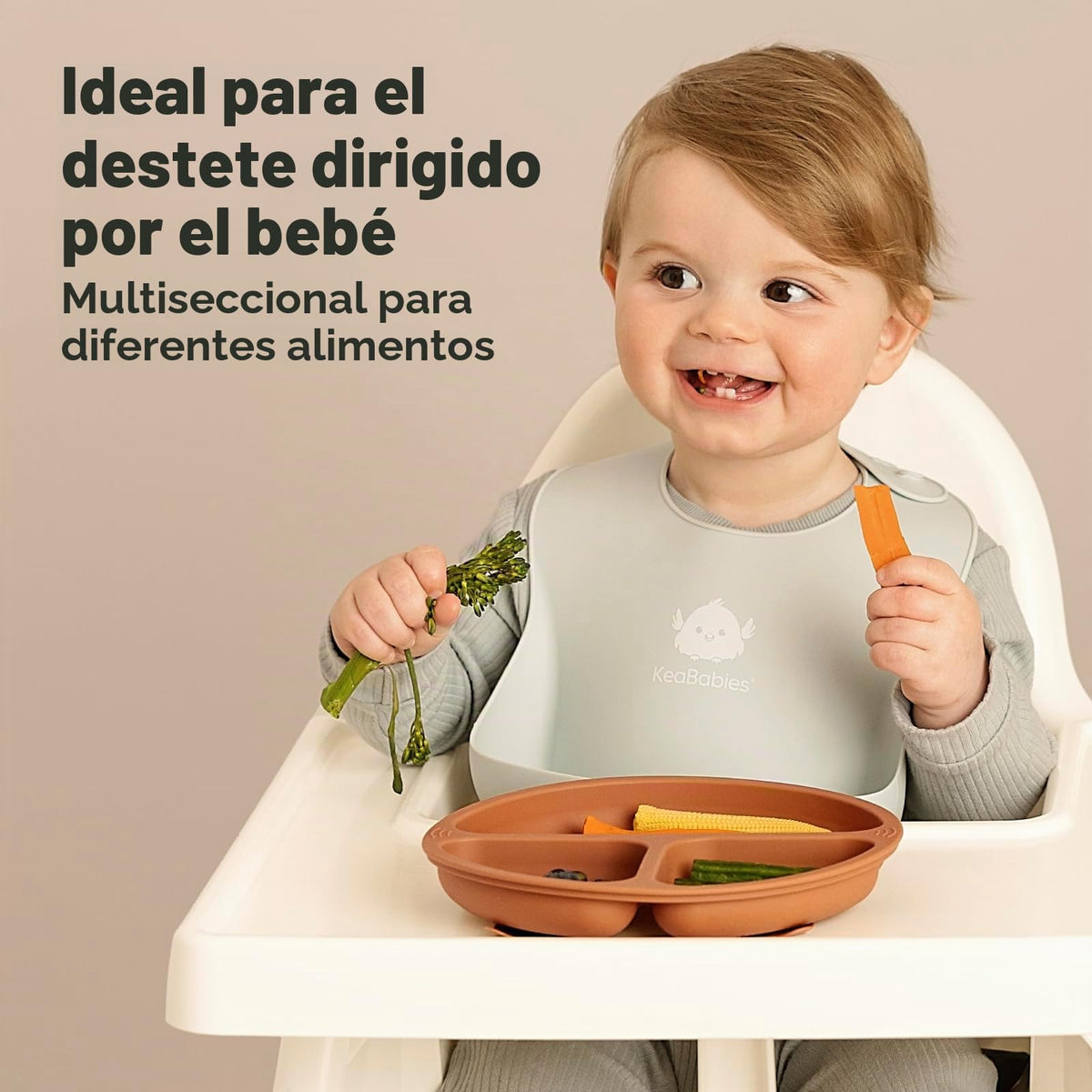 Placas de succión con tapas para bebé, 3 unidades, silicona sin BPA