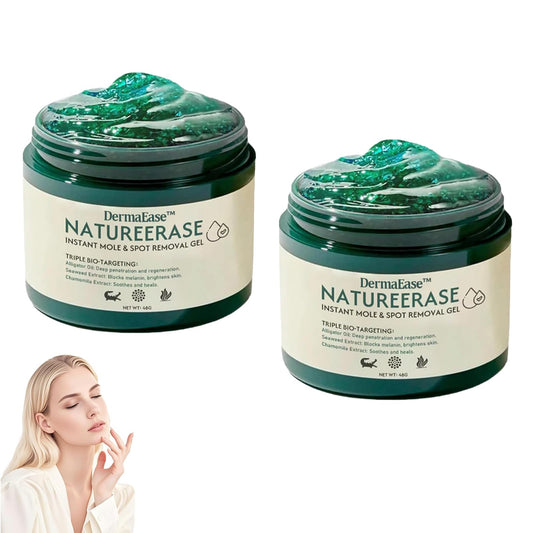 Dermaease Natureerase Gel Eliminador Instantáneo de Lunares, Dermaease Eliminador de Acrocordones, Natureerase Eliminador de Lunares, Crema Correctora Profesional, Apto para Todo Tipo de Piel (2Pcs)