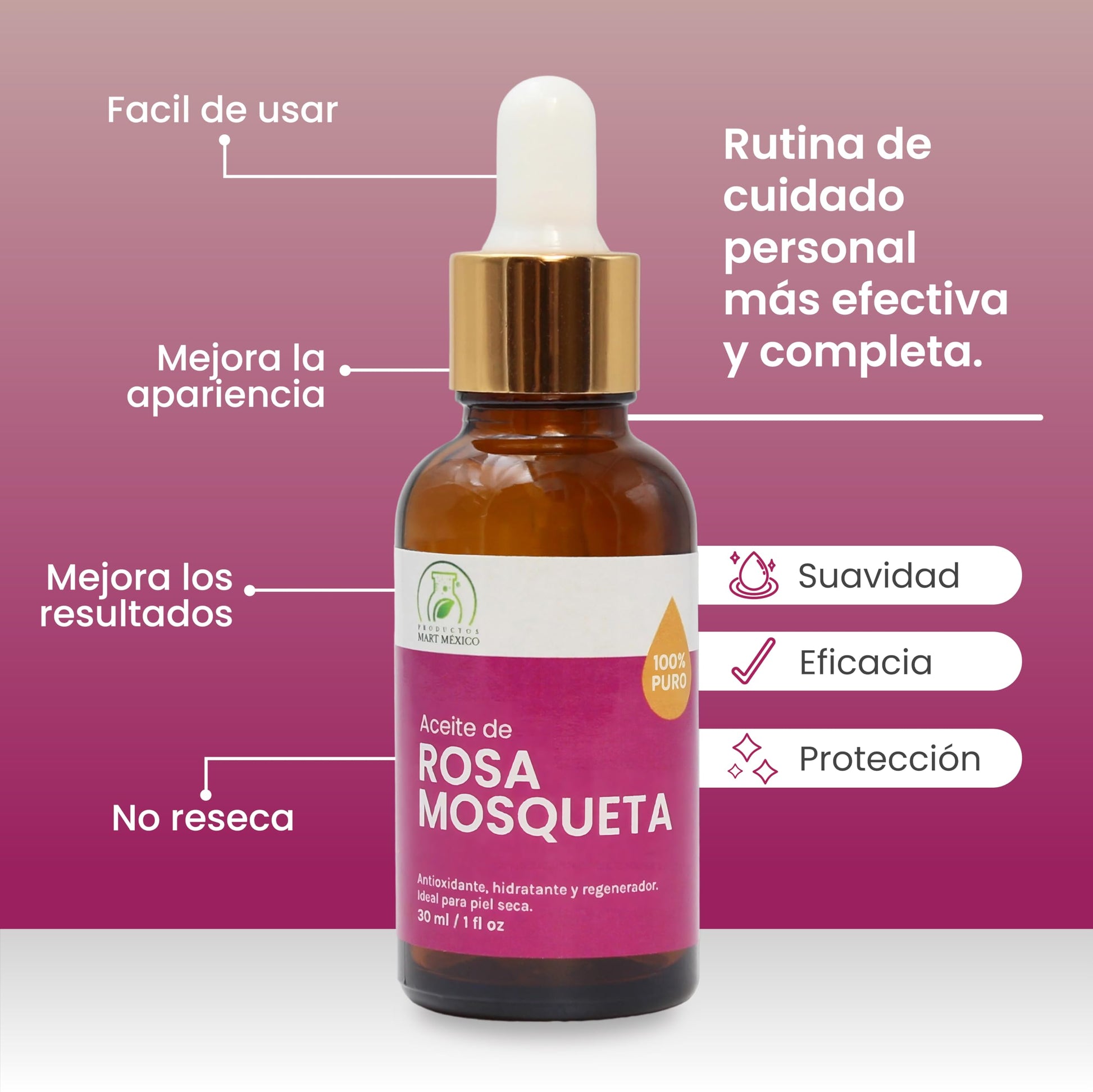 Aceite Rosa Mosqueta Orgánico Puro - Hidratante Regenerador Piel - Productos Naturales - Envío Rápido - Compra Online!