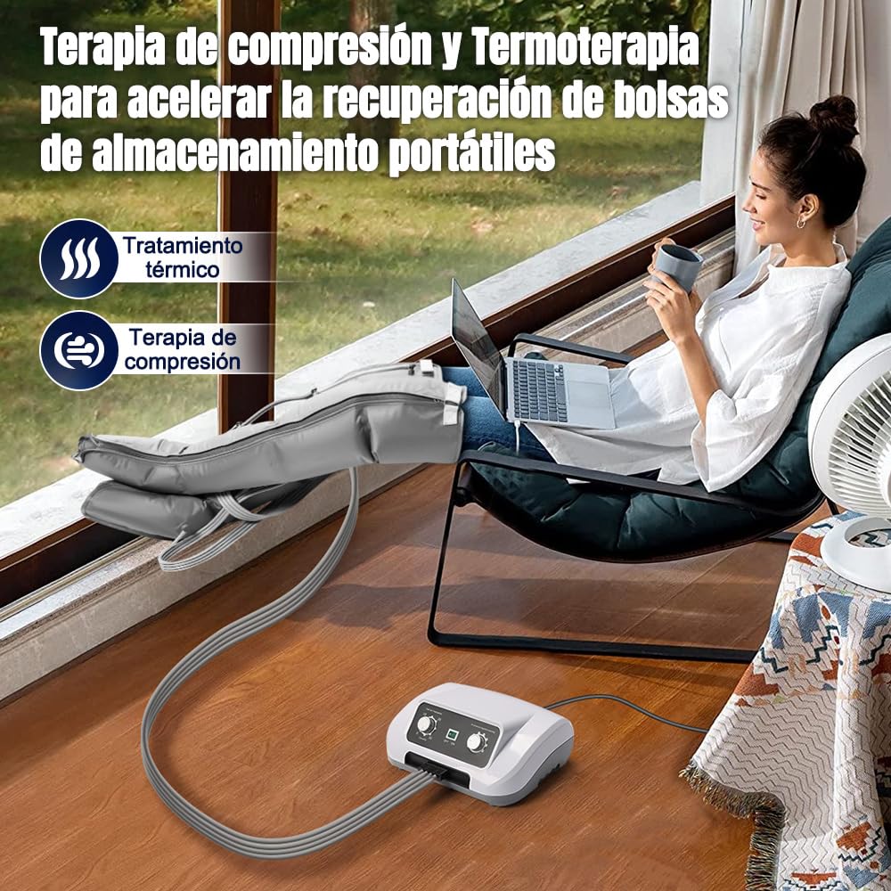 Gopnaty Masajeador de Piernas, Ayuda a Relajar Las Piernas, Botas de Compresion Fisioterapia, Aire Compresión Pierna Masajeador, Masaje de Muslo de Pies de Pantorrilla