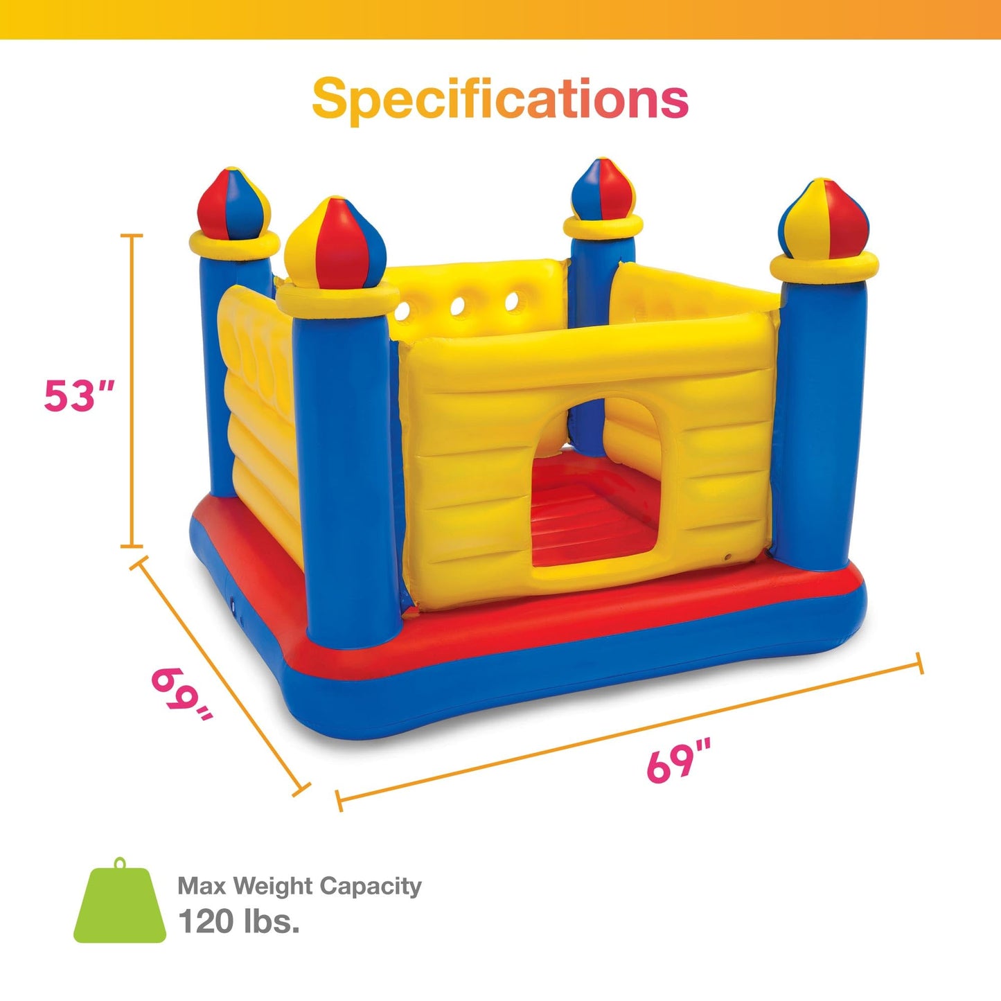 Intex 48259NP Jump O Lene Castillo Inflable Bouncer, para Edades 3 – 6
