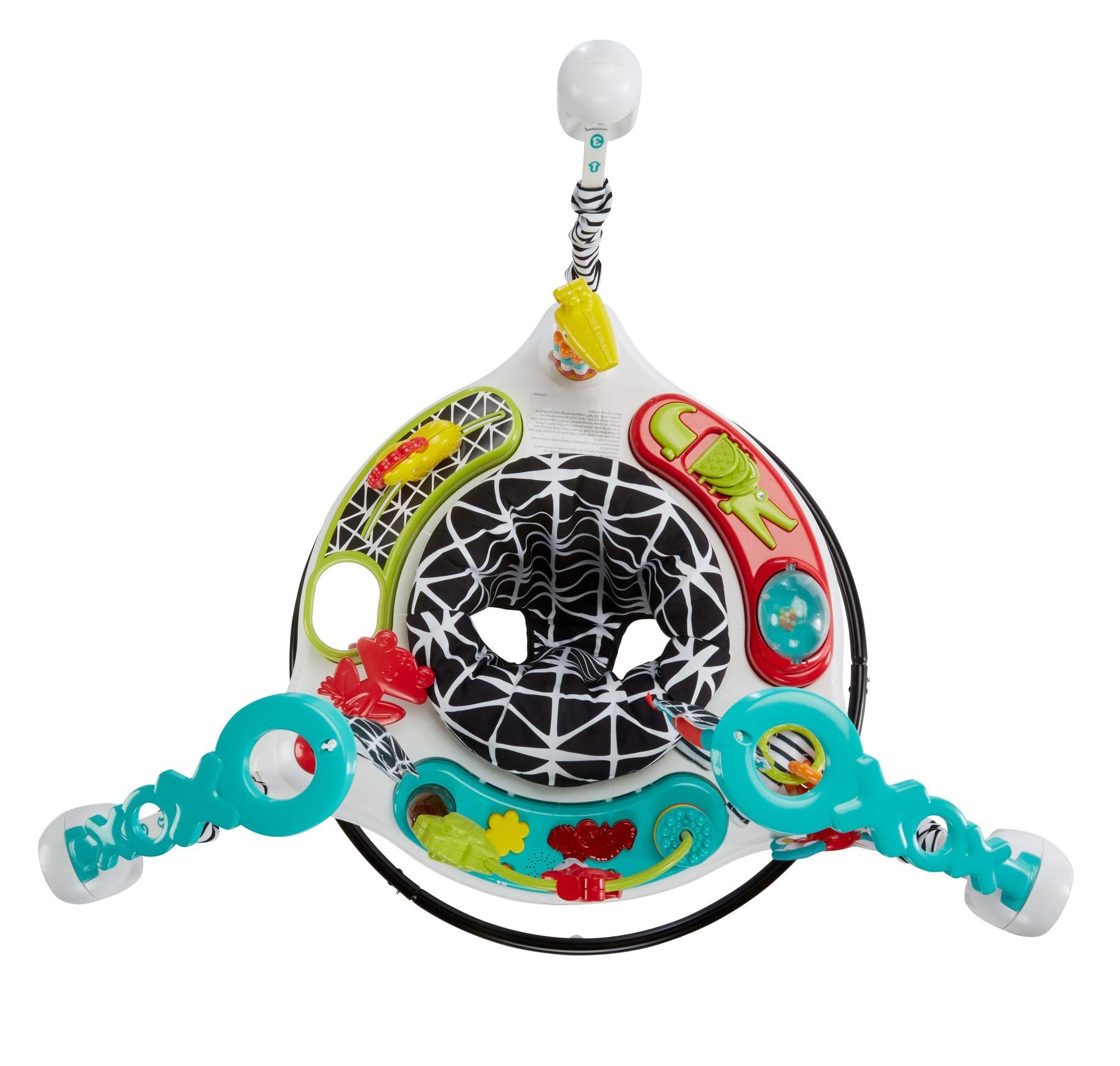 Fisher-Price Baby Bouncer - Centro de actividades musicales de pétalos rosados con luces y juguetes de desarrollo