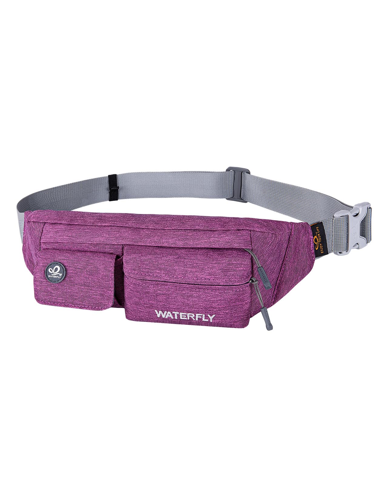 Riñonera Waterfly Beige delgada Resistente al Agua para Hombre y Mujer Deportiva Ciclismo Senderismo Correr Viajar