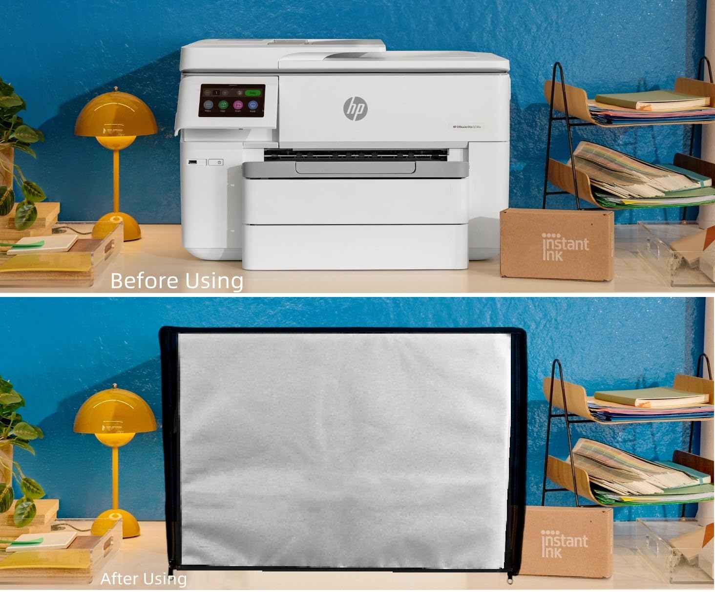 Impresora impermeable resistente al polvo para HP OfficeJet Pro 9730e/7740 de formato ancho inalámbrico todo en uno impresora de inyección de tinta a color (gris plateado)