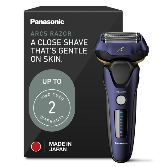 Maquinilla de Afeitar Eléctrica Panasonic ARC5 Azul con Recortadora Emergente para Hombre