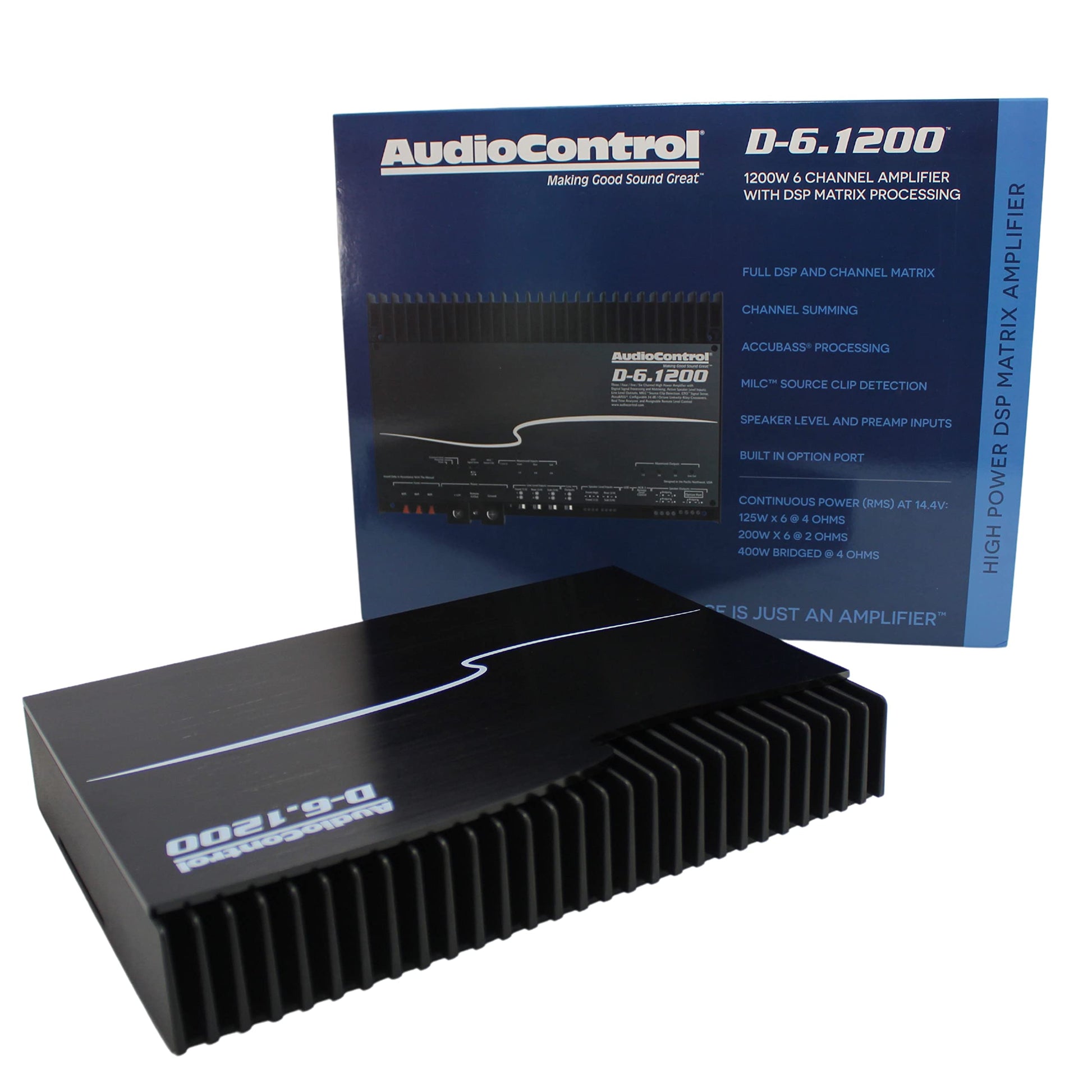 AudioControl D-6.1200 - Amplificador de coche de 6 canales con procesamiento digital de señal