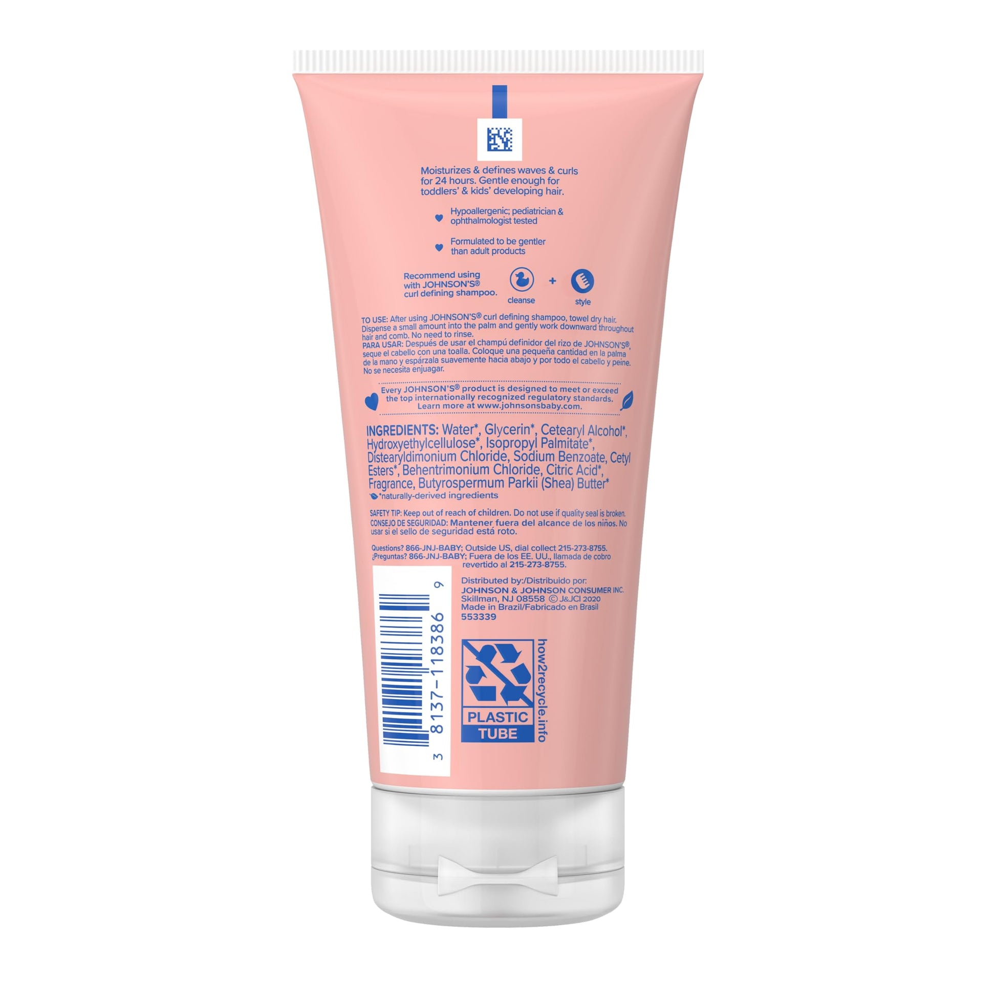 Johnson's Baby - Acondicionador sin lágrimas para niños con manteca de karité, 6.8 oz