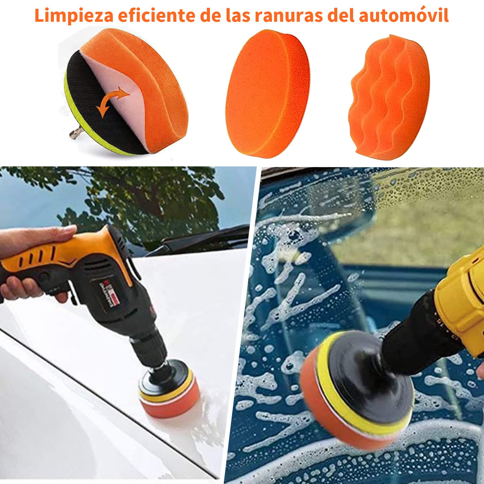 Kit de Cepillos para Detallar de Coche Azul 16 Piezas