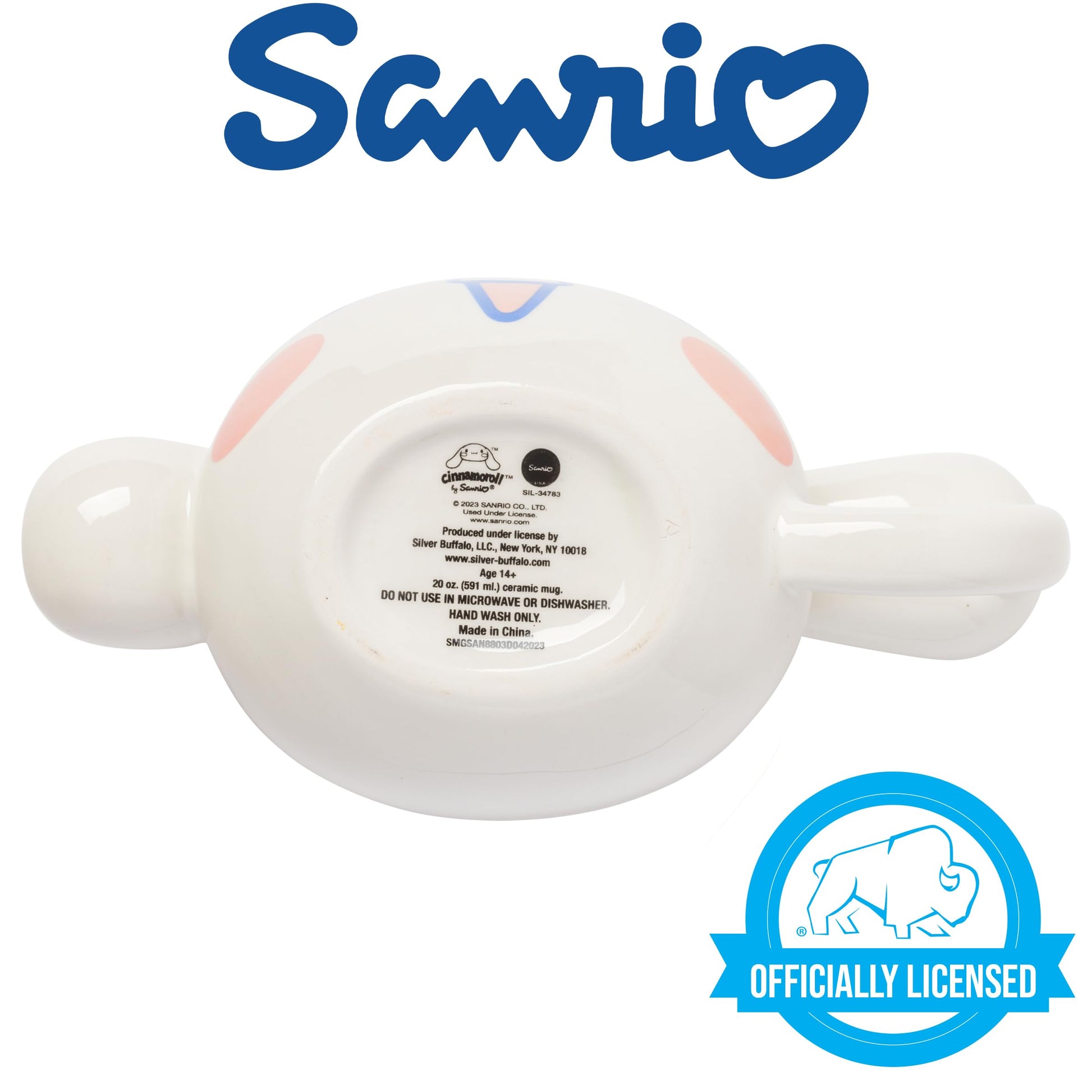 Taza de Cerámica 3D Silver Buffalo Sanrio Hello Kitty and Friends Cinnamoroll 20 oz