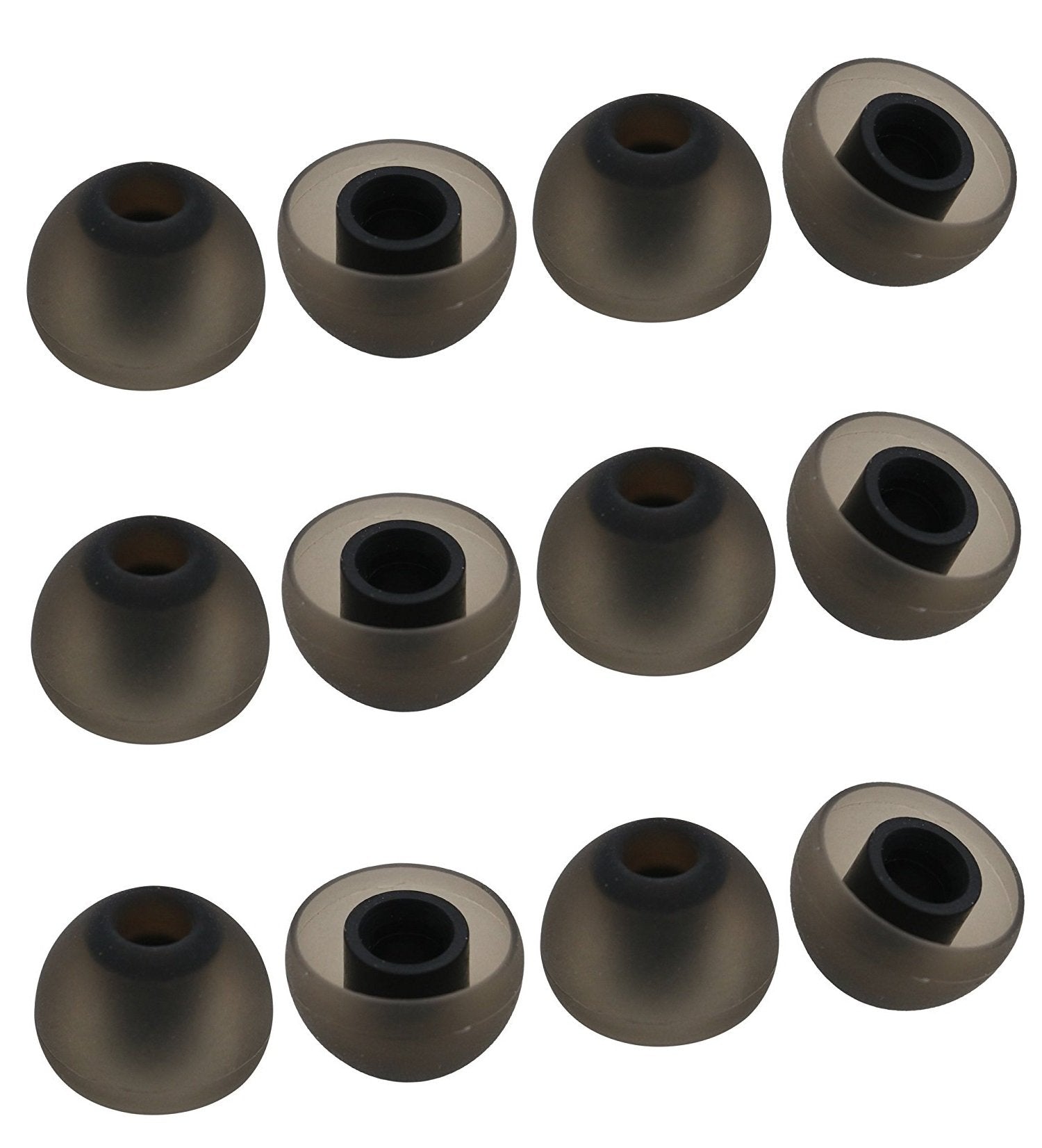 ALXCD - Almohadilla para audífonos Jaybird X3, SML, 3 tamaños, 6 pares de almohadillas de silicona suave, ajuste para audífonos Jaybird Bluebud X3 (6 pares/4.5 mm), Black/L, Large