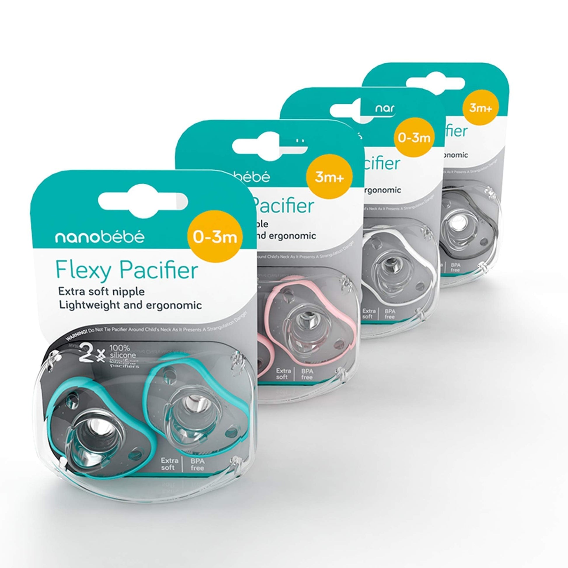 Chupón de Silicón, Nanobébé de una Sola Pieza de 0 a 3 meses 2 pack Color Verde