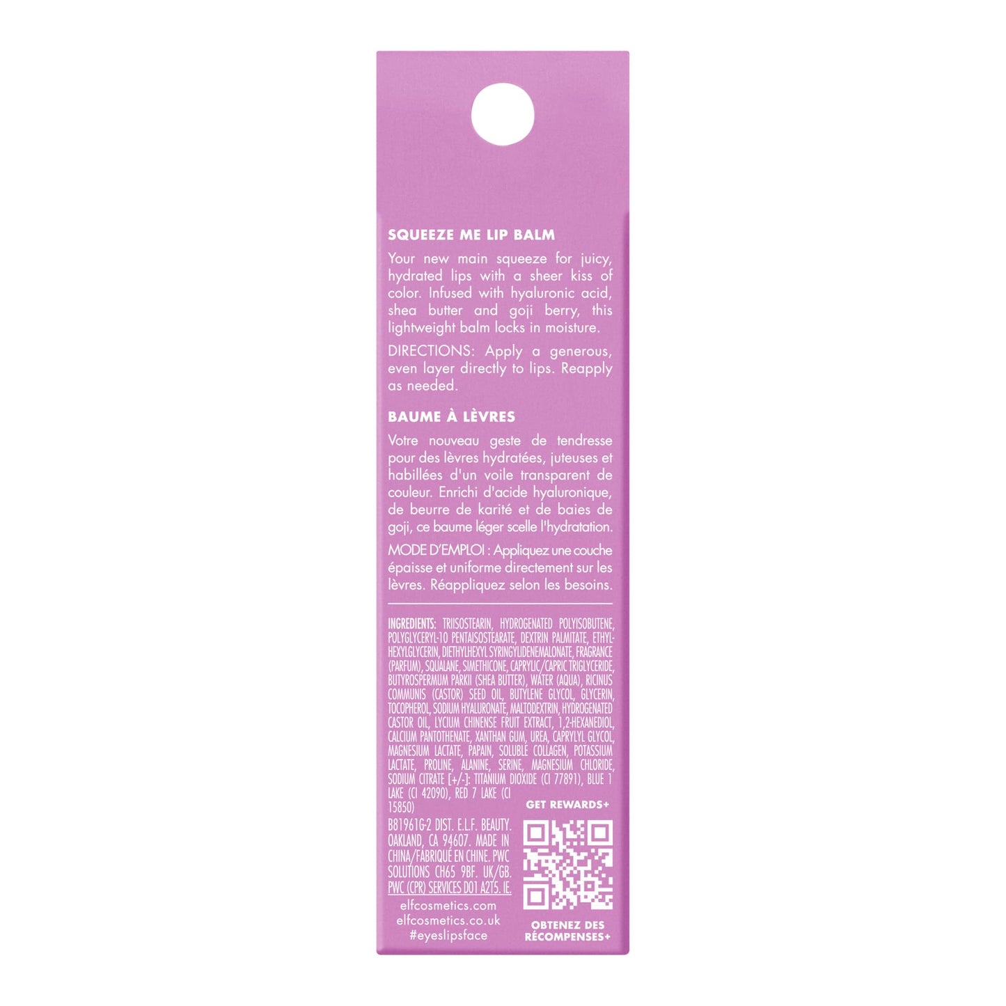 e.l.f. Bálsamo para labios Squeeze Me Lip Balm Grape