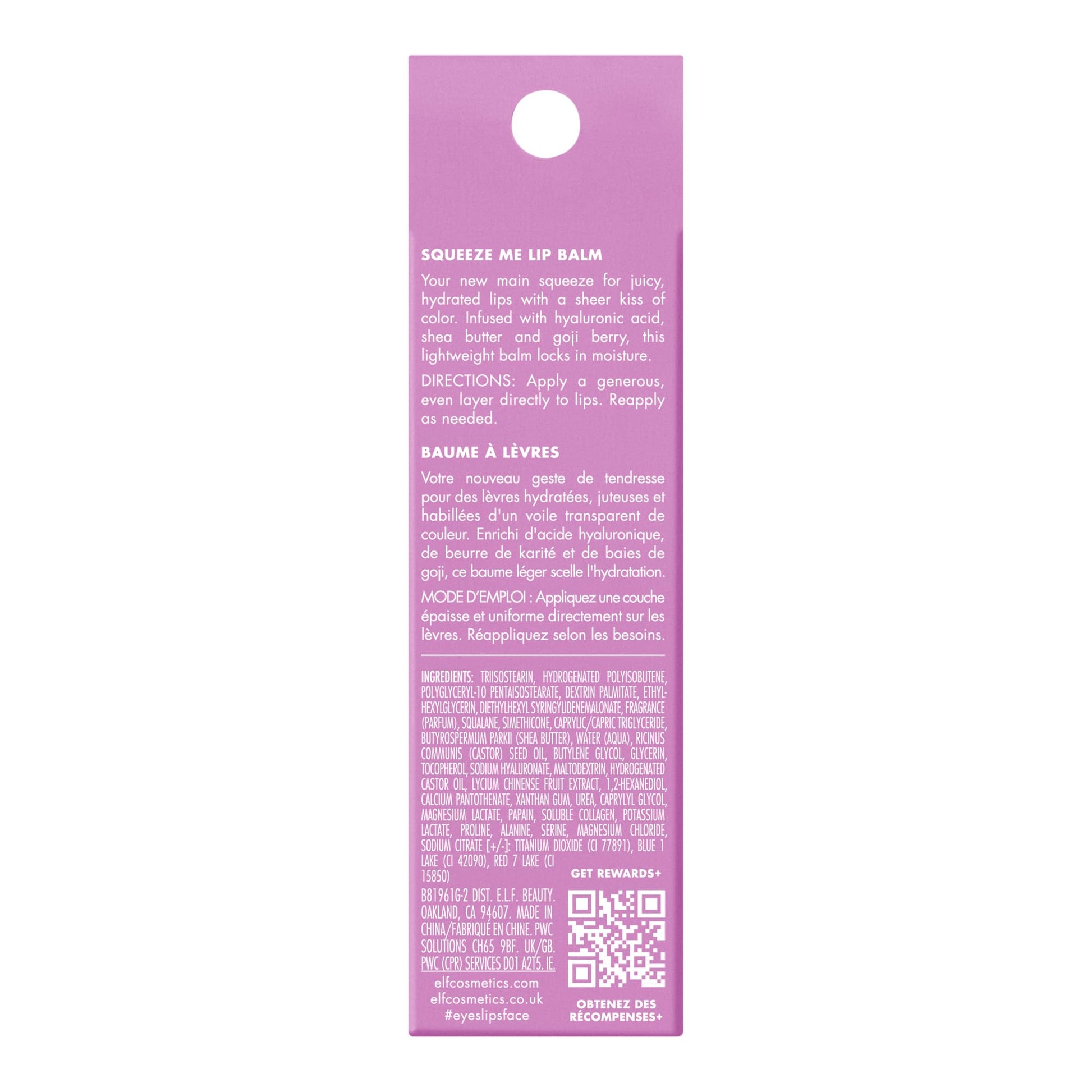 e.l.f. Bálsamo para labios Squeeze Me Lip Balm Grape