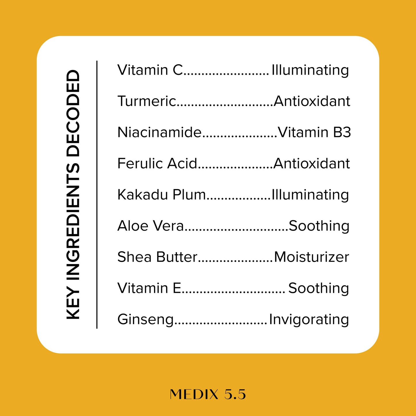Medix 5.5 Crema de vitamina C con cúrcuma para cara y cuerpo. Crema reafirmante e iluminadora para manchas de edad, manchas oscuras y piel dañada por el sol. Crema antienvejecimiento con vitamina E, jengibre, ginseng. (Dos – 15 oz)