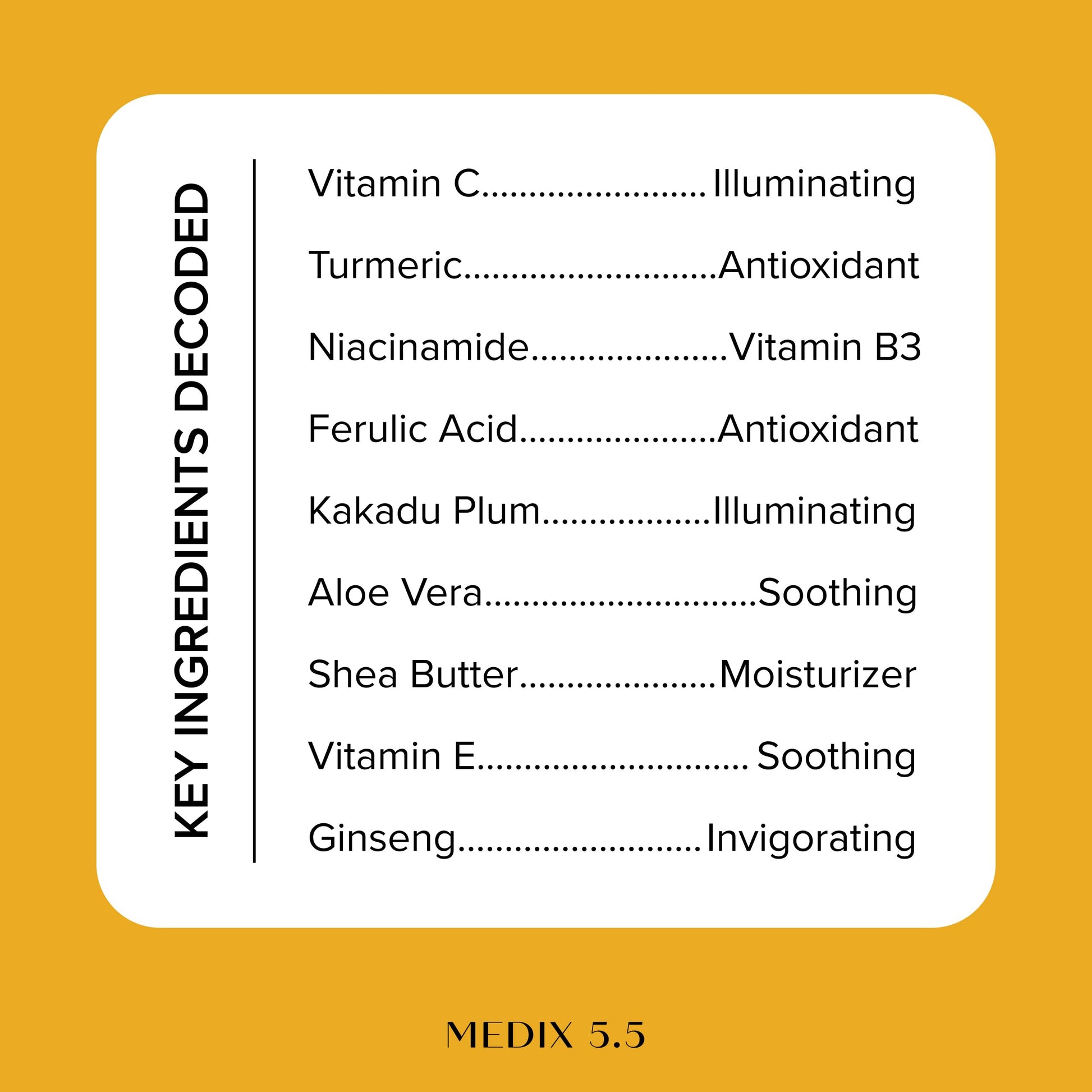 Medix 5.5 Crema de vitamina C con cúrcuma para cara y cuerpo. Crema reafirmante e iluminadora para manchas de edad, manchas oscuras y piel dañada por el sol. Crema antienvejecimiento con vitamina E, jengibre, ginseng. (Dos – 15 oz)