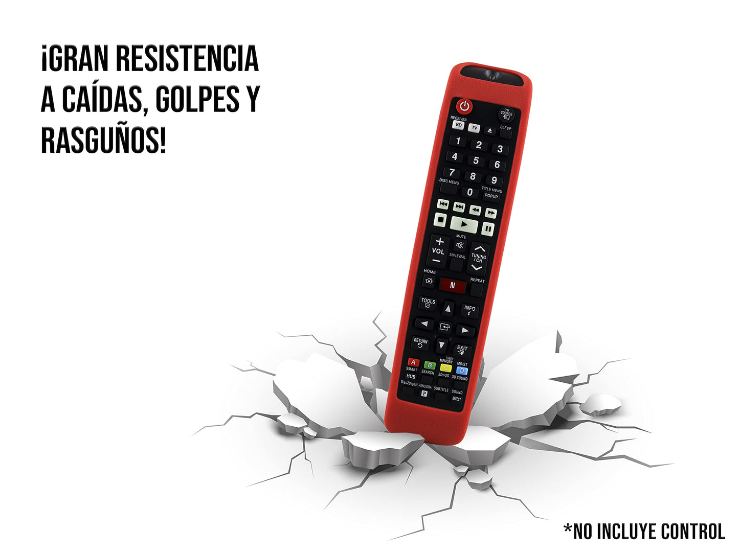 Funda Silicon para Control Samsung Bn59 Smart TV Case Protector (Red)