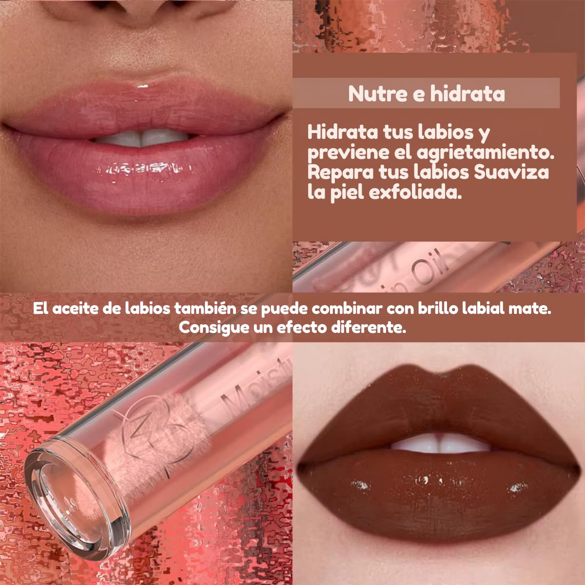 Set 3 Labiales Matte Larga Duración Maquillaje Waterproof Juego de brillo de labios de 3 piezas, Pintalabios líquido de larga duración, resistente al agua, mate, terciopelo, antiadherente, maquillaje (paq 4)