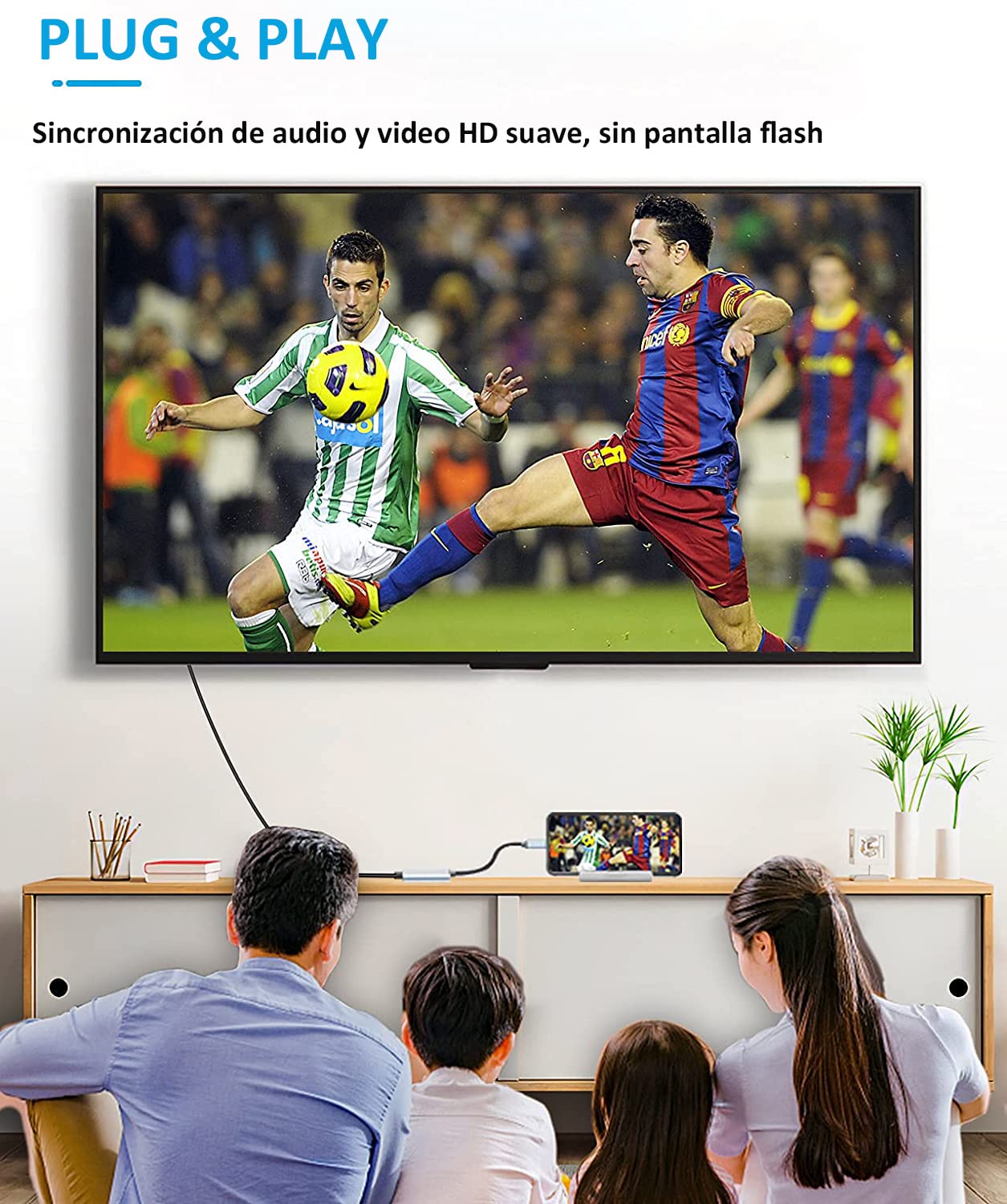BOJOOM Adaptador USB C a HDMI, 3 en 1 Adaptador Tipo C Multipuerto USB C Hub con Salida HDMI 4K, Puerto USB 3.0 y Puerto de Carga USB-C Compatible con MacBook/iMac/Chromebook/Samsung/Projector/Laptop