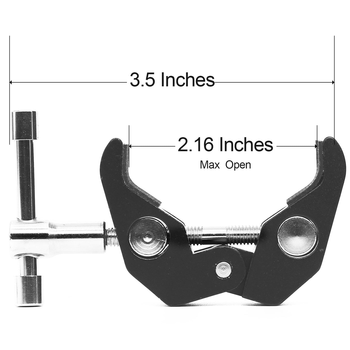 Anwenk Super Clamp w/ 1/4"-20 and 3/8"-16 Thread for Cameras, Lights, Umbrellas, Hooks, Shelves, Plate Glass, Cross Bars,Photo Accessories and More