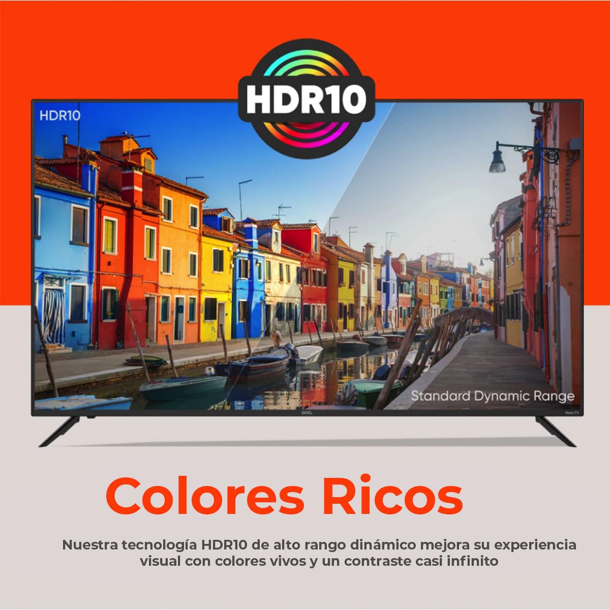 Televisión LED 4K 2160P UHD Smart de 50 Pulgadas onn Negro HDR Compatible con Alexa y Google Assistant Reacondicionado