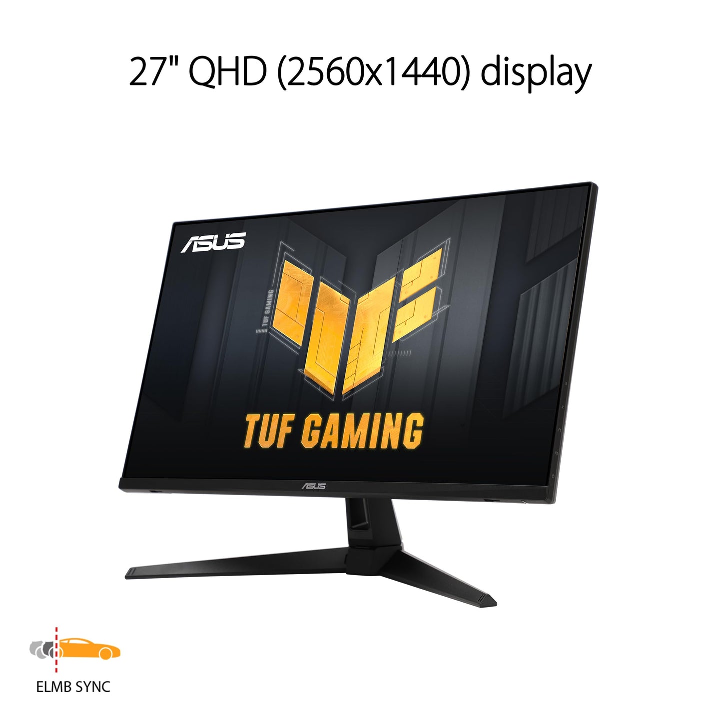 ASUS Monitor Gamer TUF Gaming VG27AQ3A, 27 Pulgadas, QHD(2560x1440), 180Hz, Fast IPS, ELMB Sync, 1ms (GTG), Freesync Premium™, G-Sync Compatible, Variable Overdrive, 130% sRGB