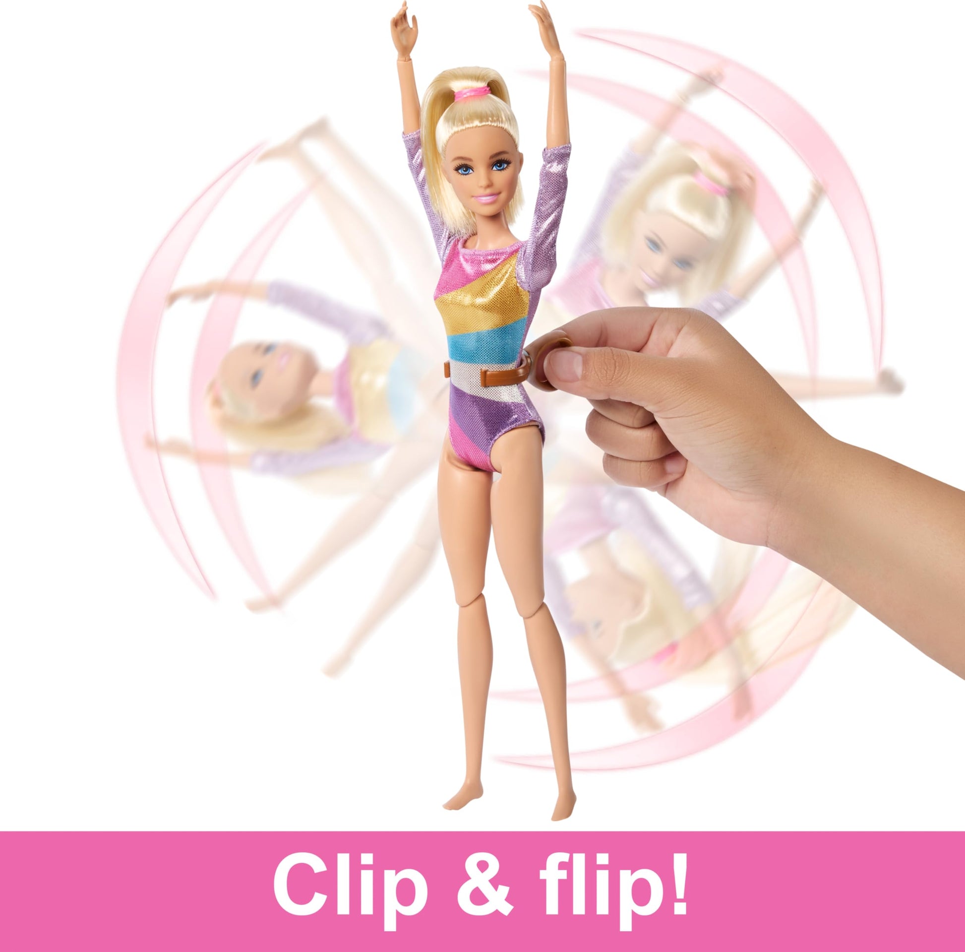 Barbie, Profesiones, Set de Juego Gimnasta, Muñeca con Cabello Rubio, para Niñas de 3 Años en Adelante, Mattel, Gimnasia, Viga de Equilibrio y más de 10 Piezas temáticas