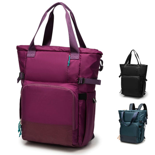 Mochila Convertible de Viaje Ultraligera con Diseño Deportivo Casual Plum Wine