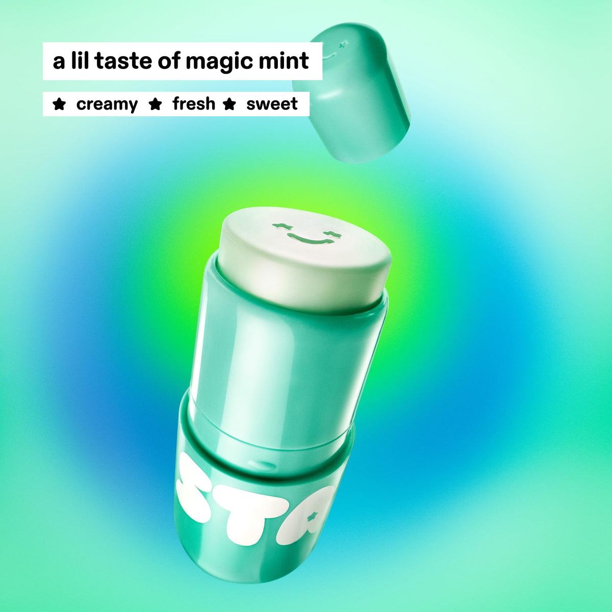 Starface Star Balm Magic Mint, Bálsamo Labial Hidratante con Manteca de Karité, Manteca de Cacao y Aceite de Coco, Sabor Cremoso a Menta, 4.25 g