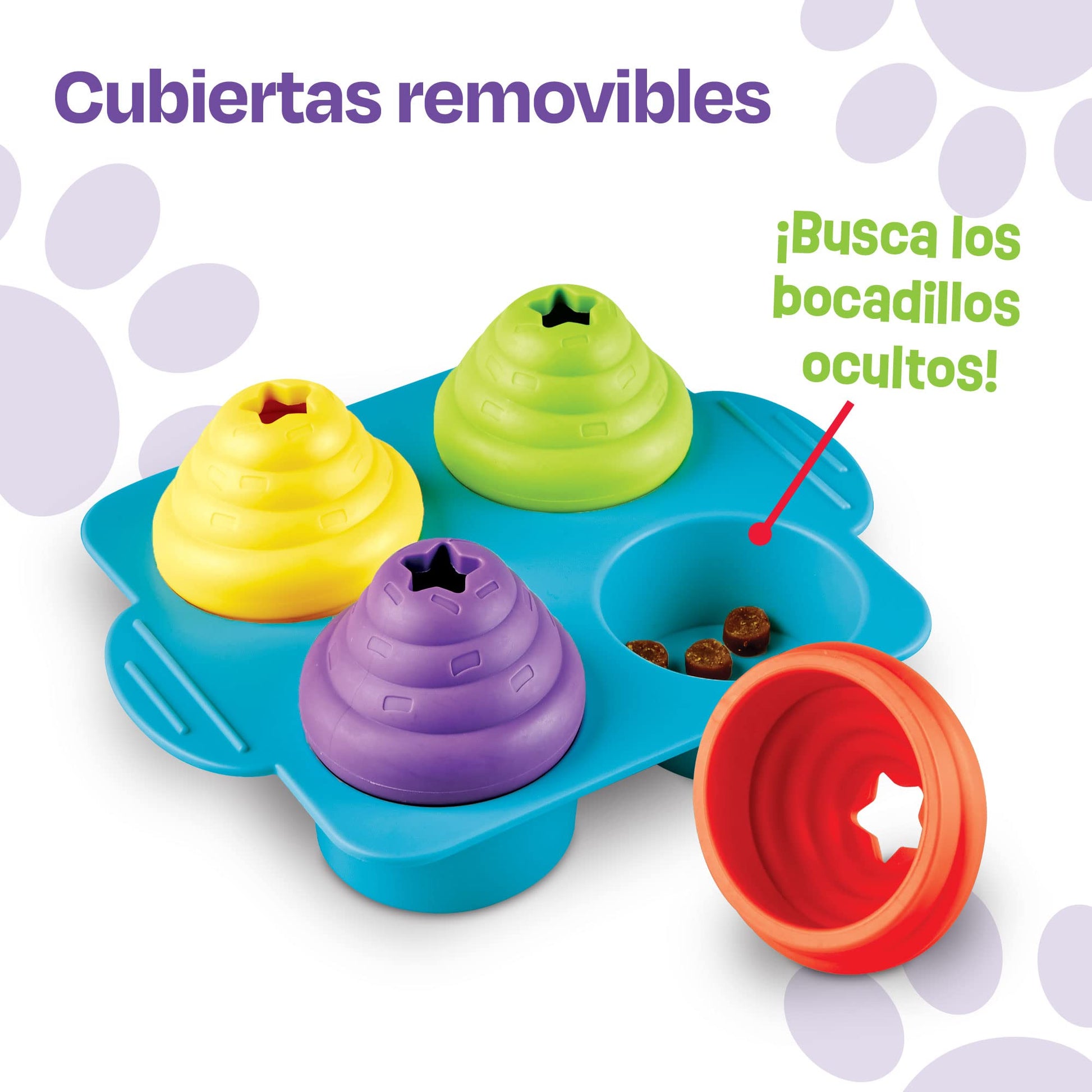 BRIGHTKINS Fiesta de Cupcakes Rompecabezas de Tratamiento para Perro