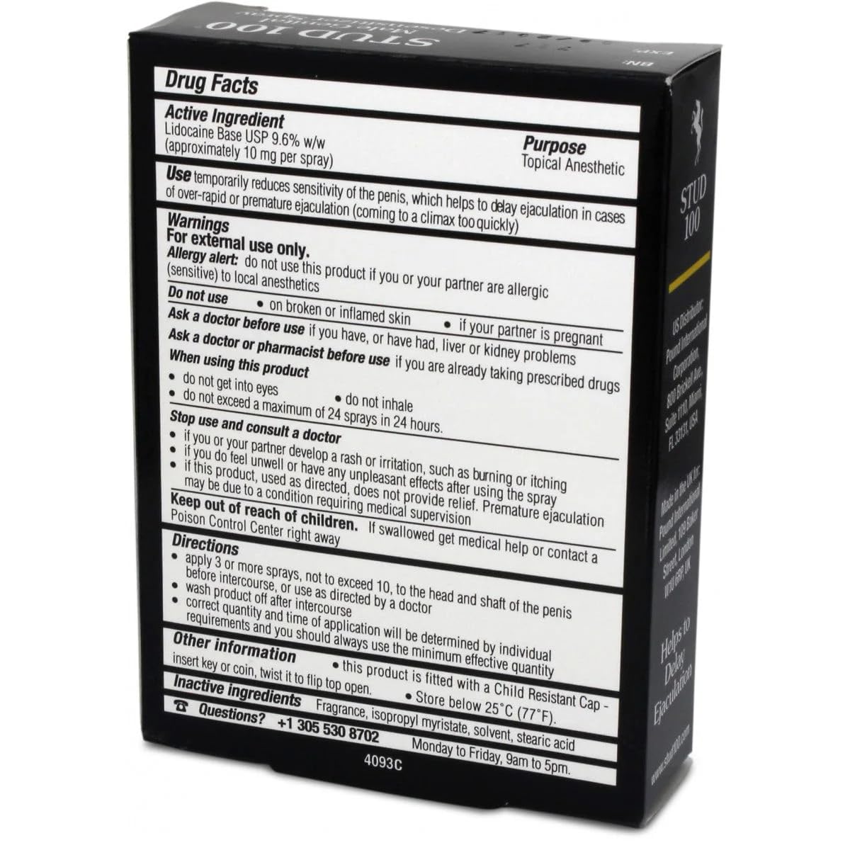 Spray Desensibilizante Genital Stud 100 0.44 oz para Hombre