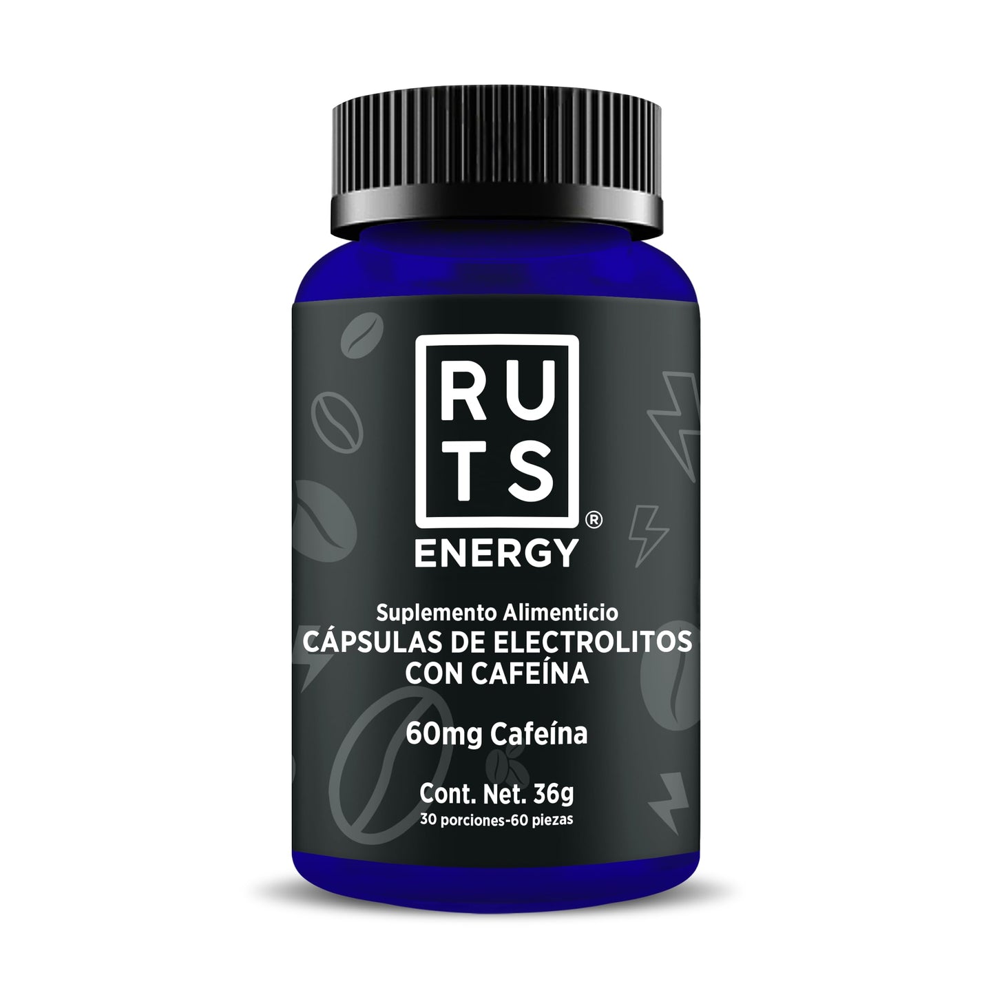 Cápsulas de Electrolitos RUTS Energy con Cafeína