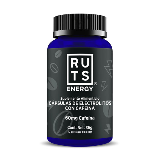 Cápsulas de Electrolitos RUTS Energy con Cafeína