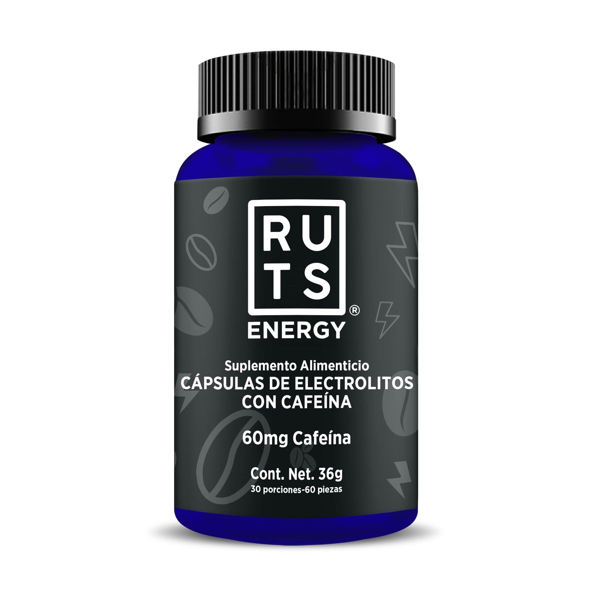 Suplemento de Energía RUTS Cápsulas Electrolitos 60 mg Cafeína + Gel Mix 46 g C/U