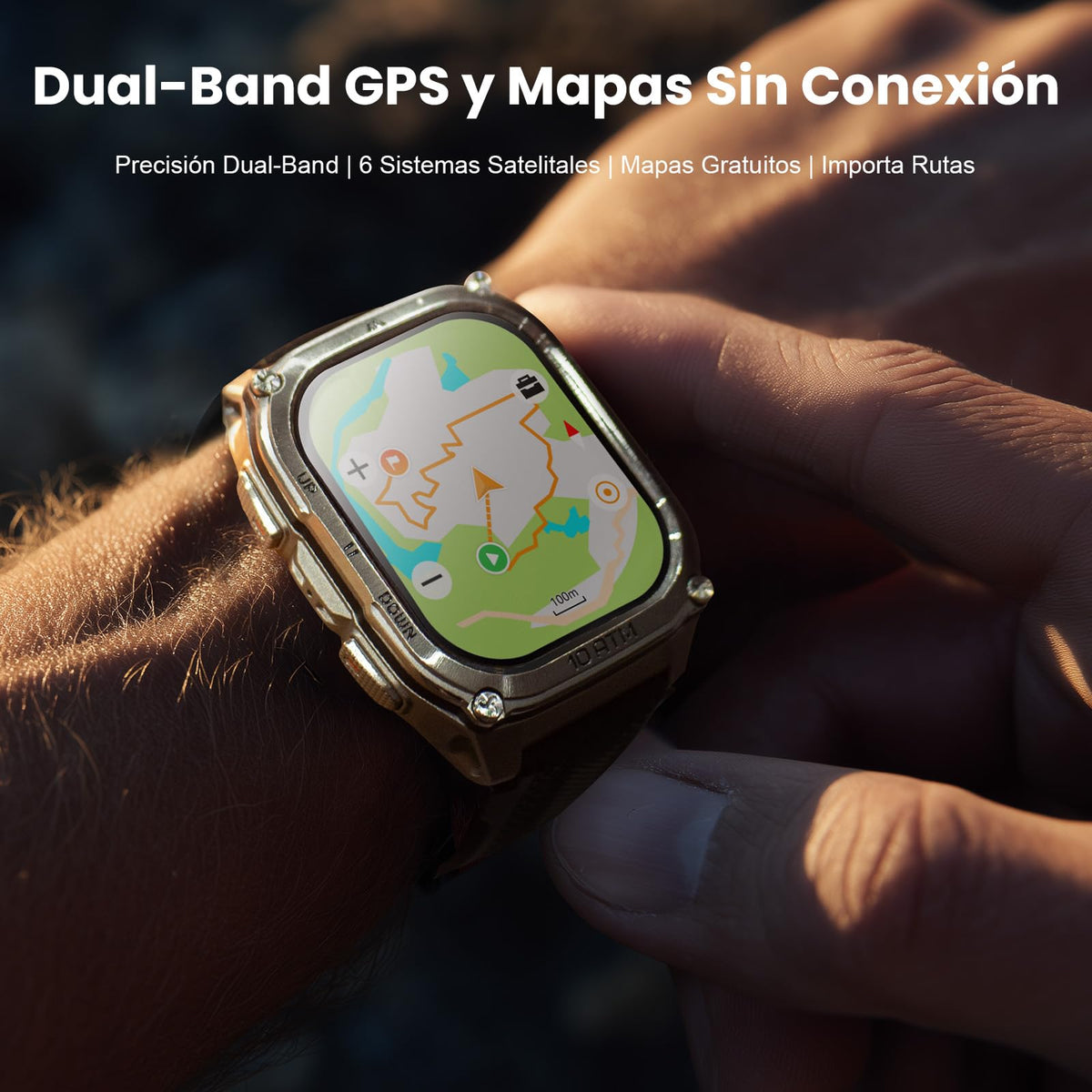Reloj Smart Watch KOSPET Tank M4 Hombre Impermeable AMOLED 1.96 Pulgadas