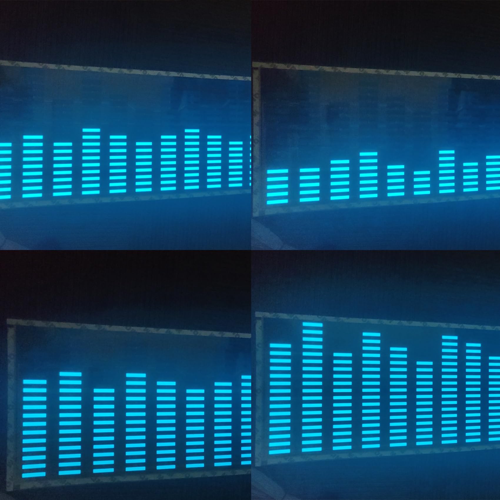 Pegatina de Ecualizador de Luz LED keeda Azul con Sensor de Sonido para Auto