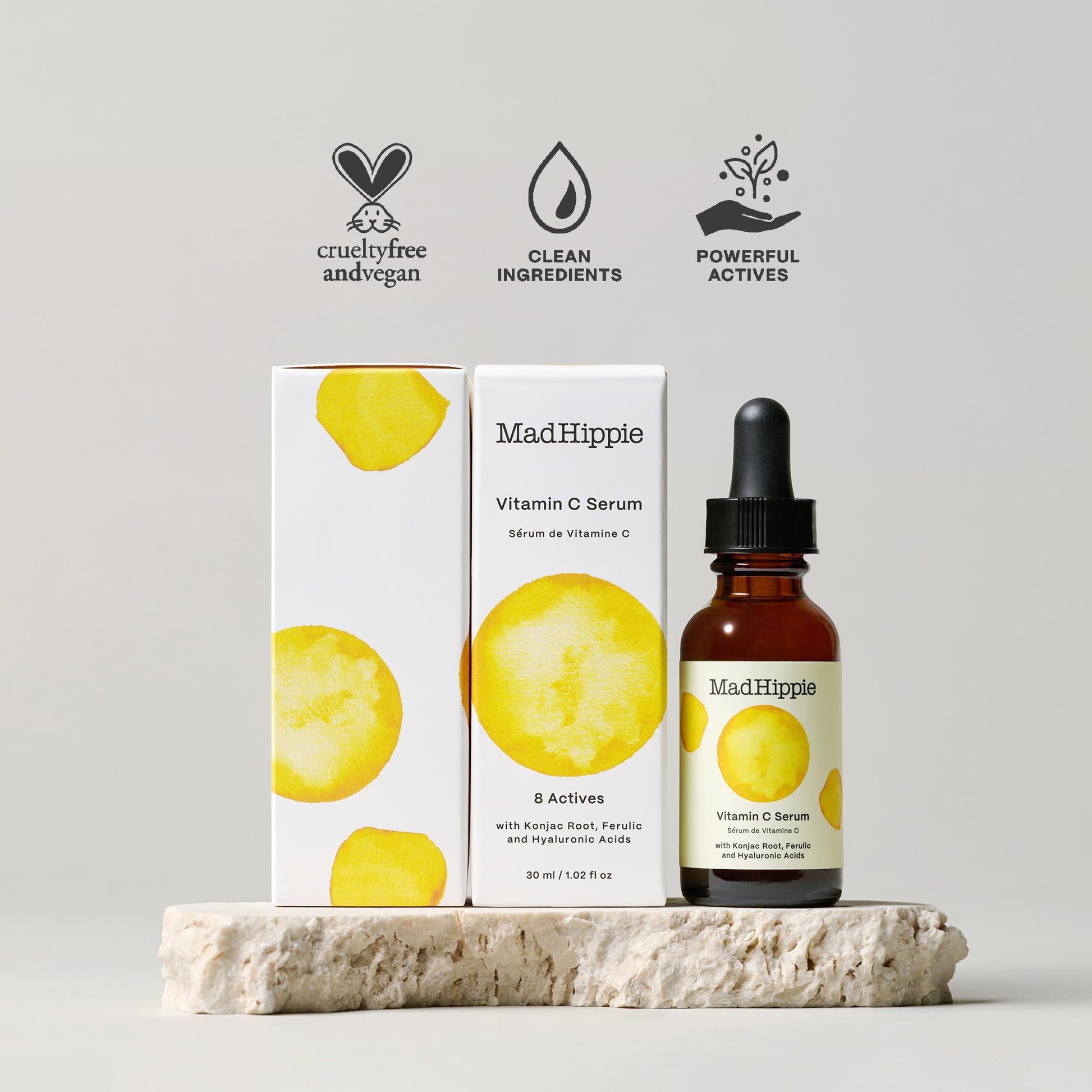 Mad Hippie Skin Care Set, Day & Night Dual Pack Includes 1 - Vitamin C Serum with Vitamin E & 1 - Vitamin A Serum with HPR & Aloe, Natural Vegan Active Ingredients, Travel Size, 0.5 Fl Oz Ea
