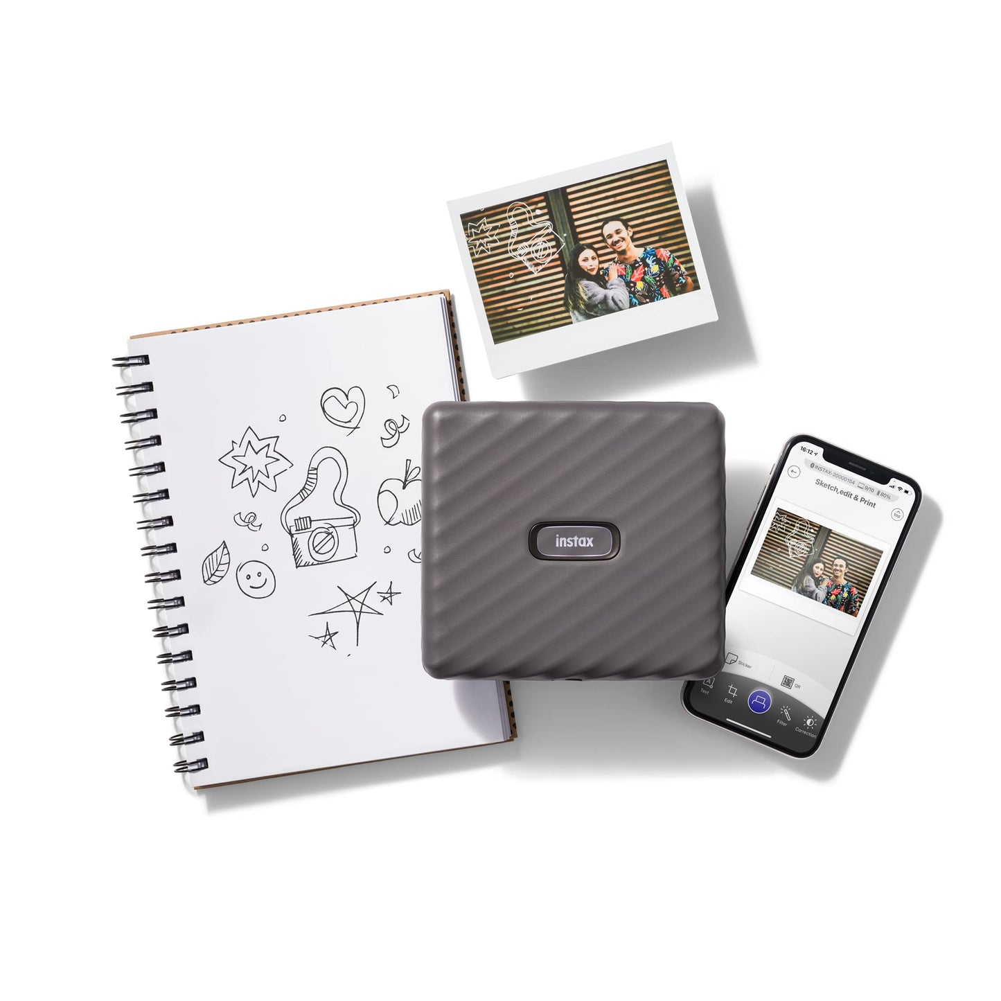 Fujifilm Impresora instax Link Wide Gris